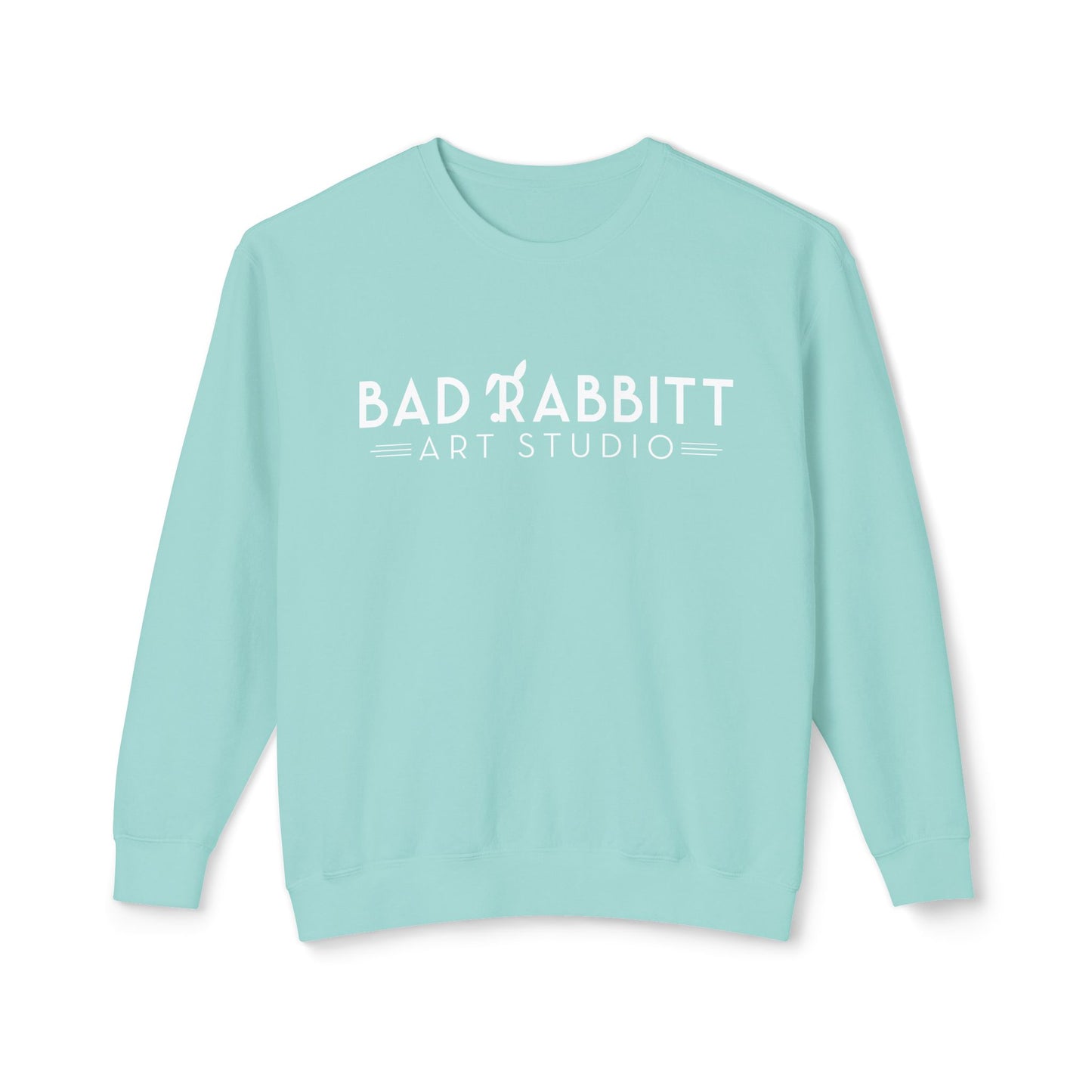 "Bad Rabbitt Art Studio" Unisex Lightweight Crewneck Sweatshirt