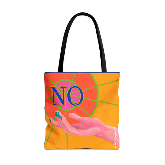 "No" Hand Tote Bag (AOP)
