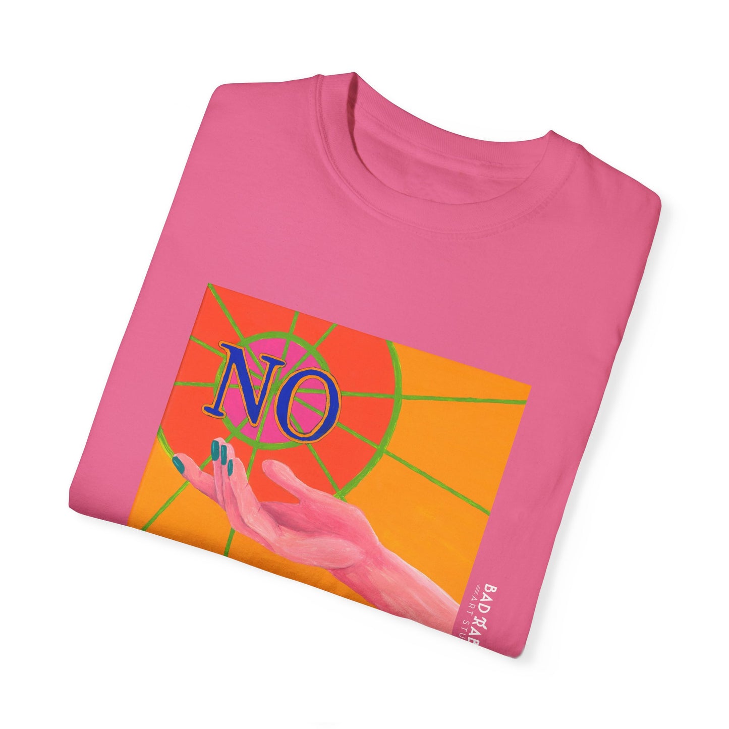 "NO" Hand Unisex Garment-Dyed T-shirt