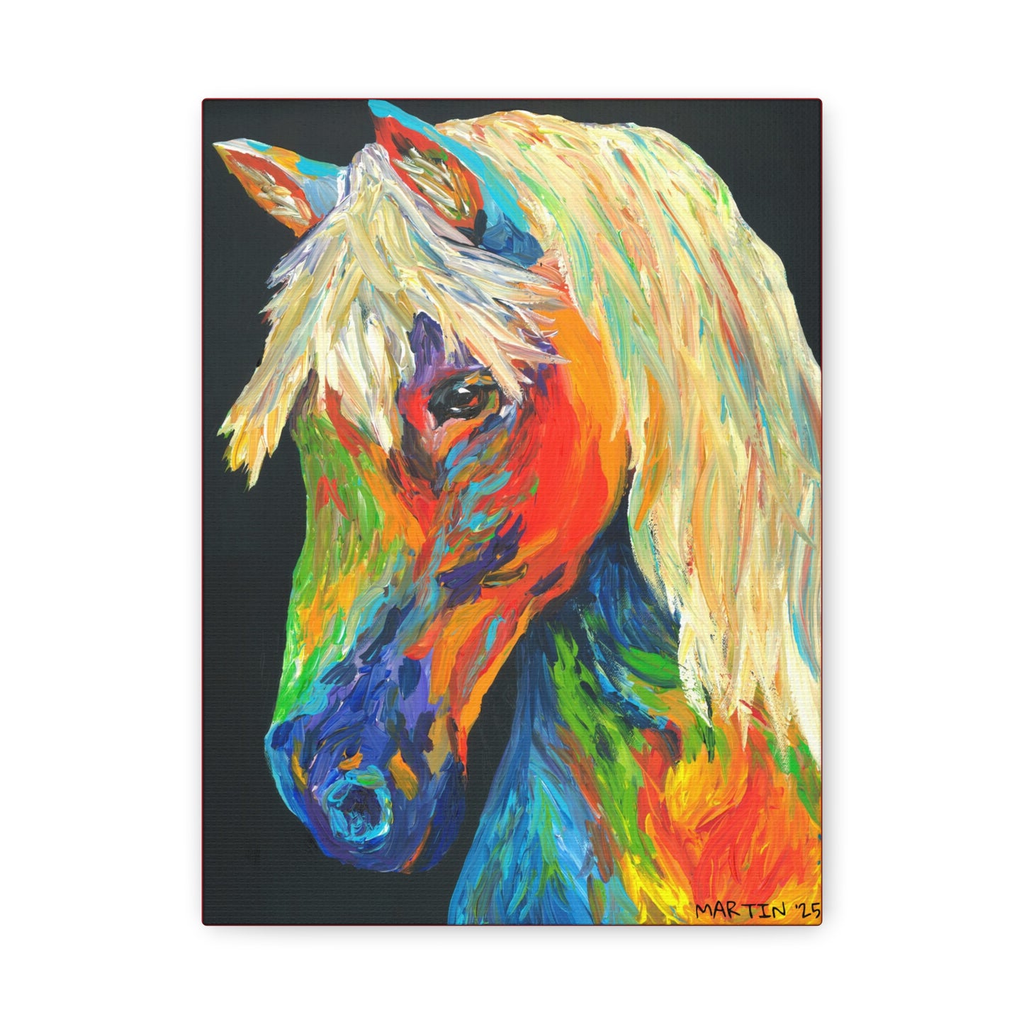 Rainbow Horse Canvas Gallery Wrap