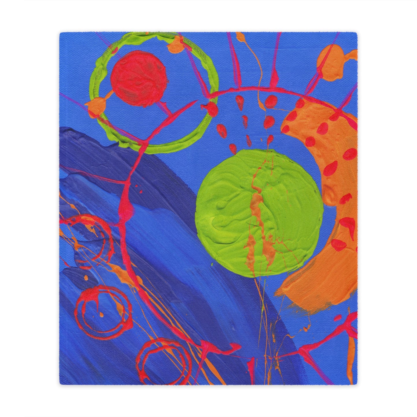 "Cobalt Abstract" Minky Blanket