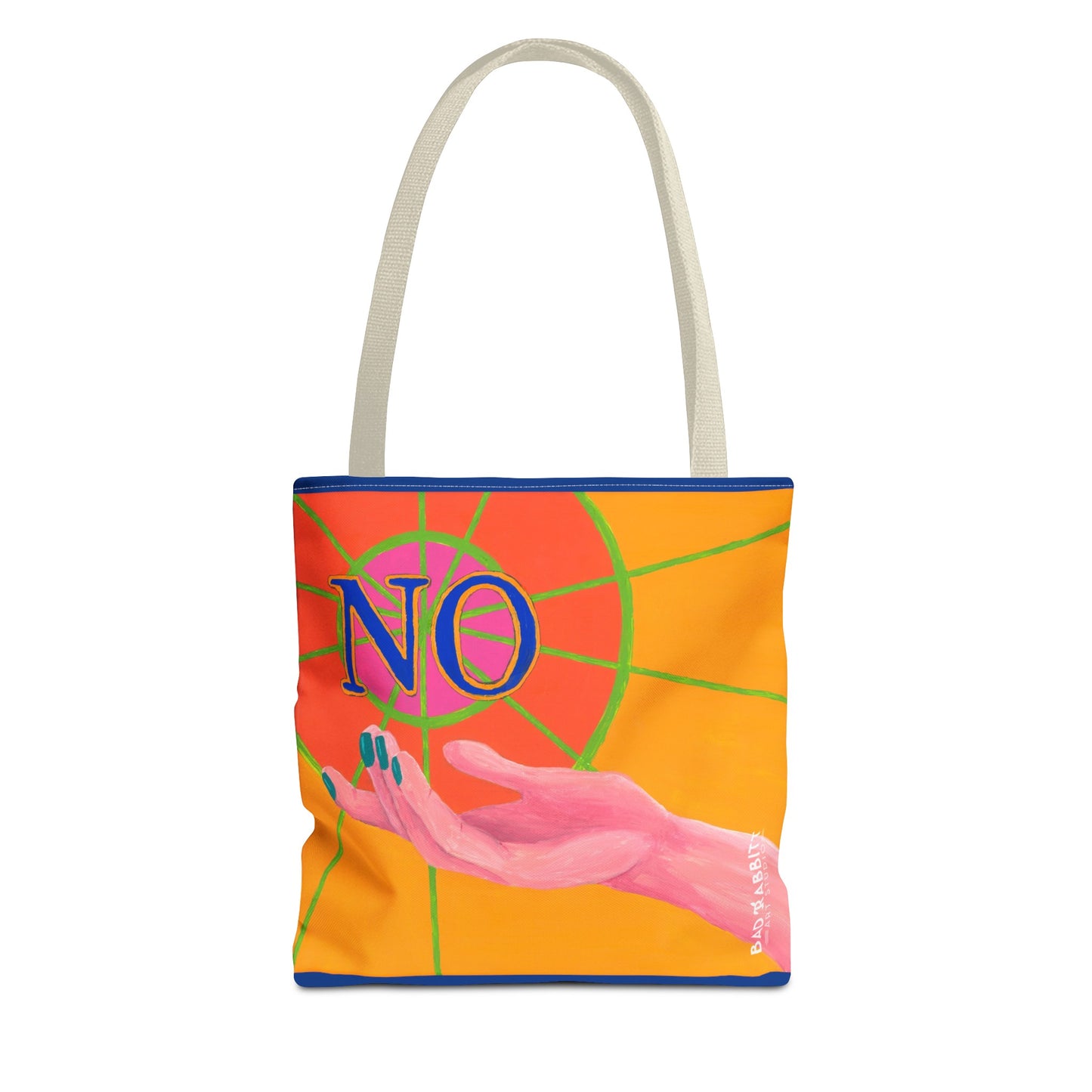 "No" Hand Tote Bag (AOP)