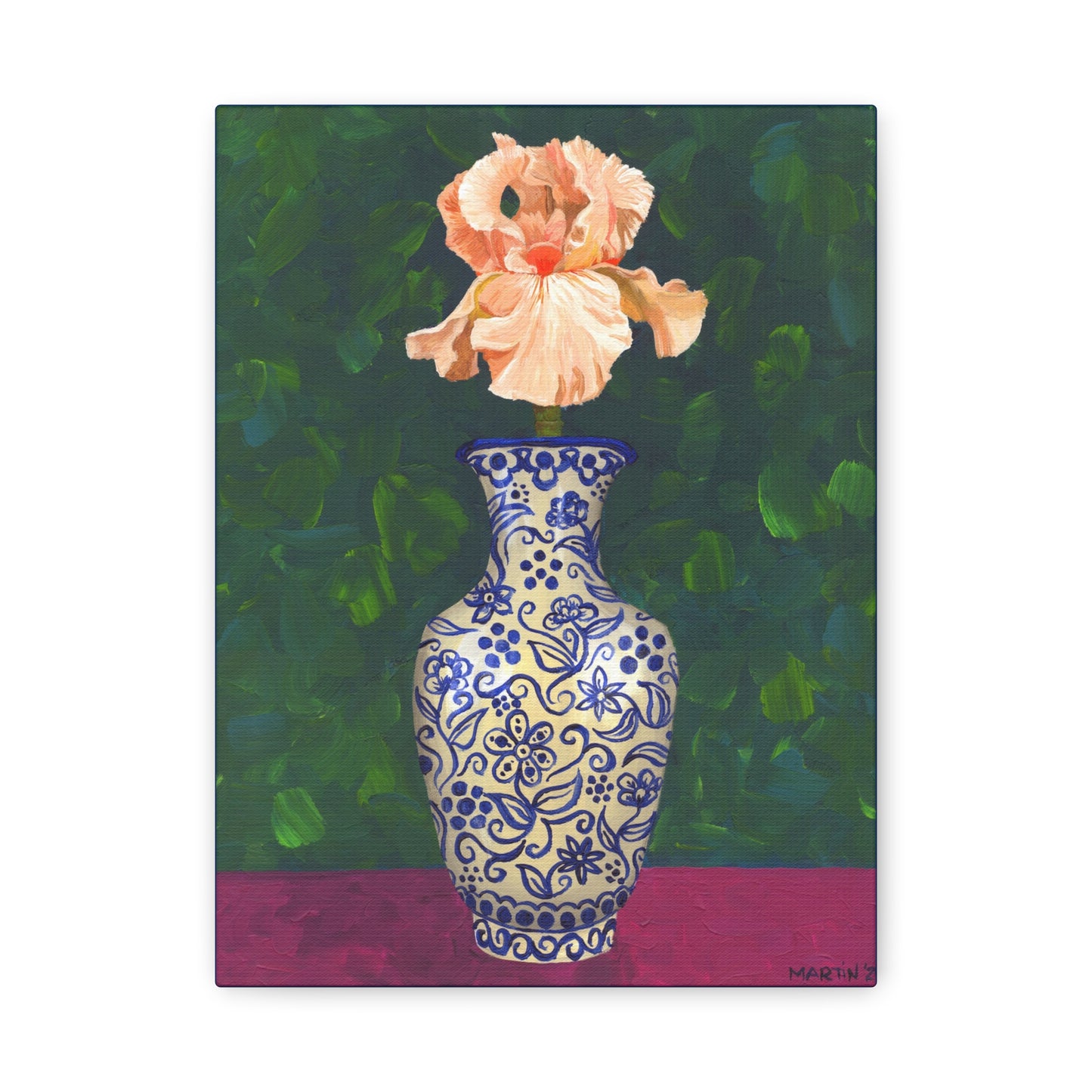 Peach Iris Canvas Gallery Wrap
