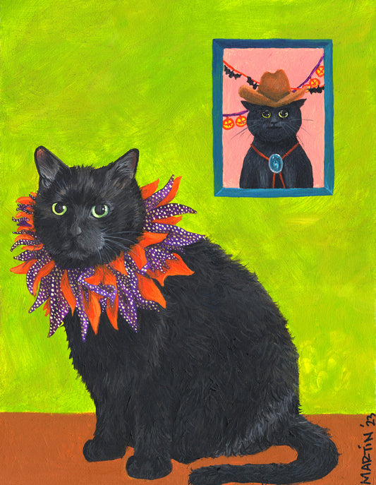 12 the Magical Halloween Cat print. FREE SHIPPING IN THE US!