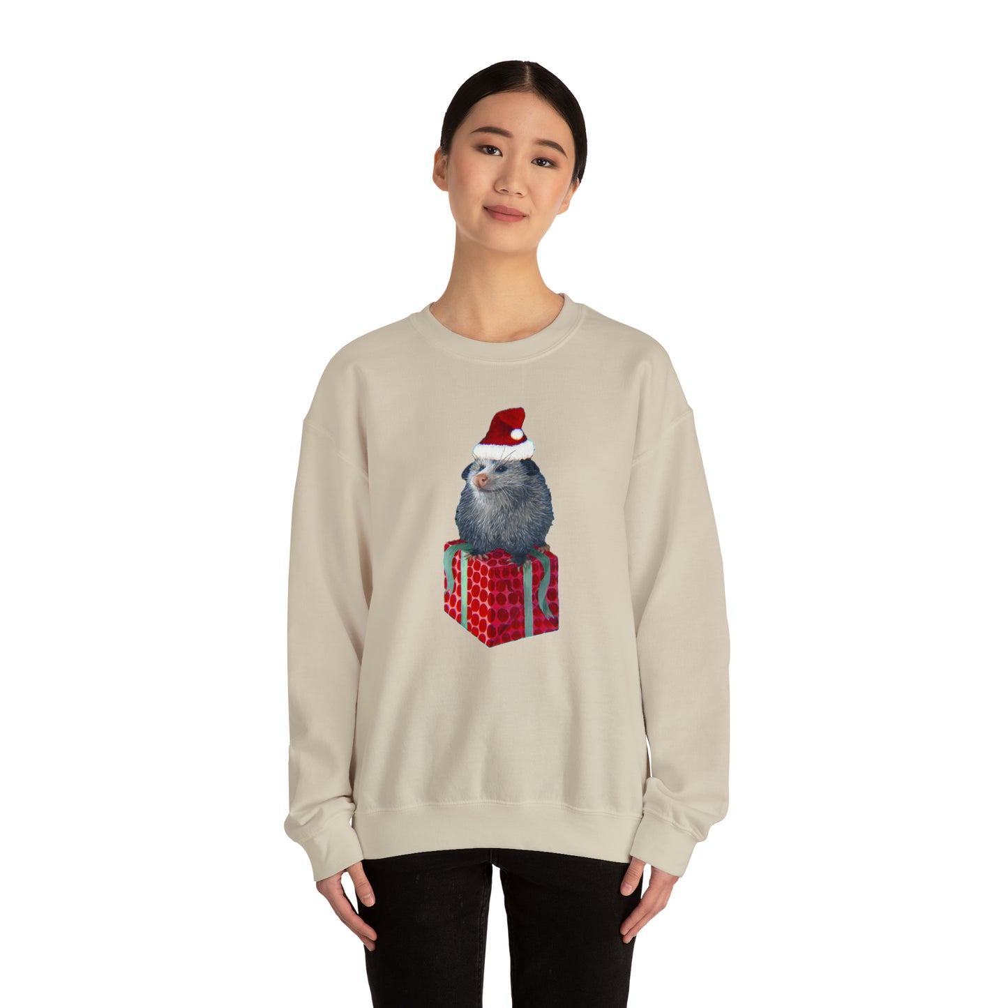 Christmas Opossum Unisex Heavy Blend™ Crewneck Sweatshirt
