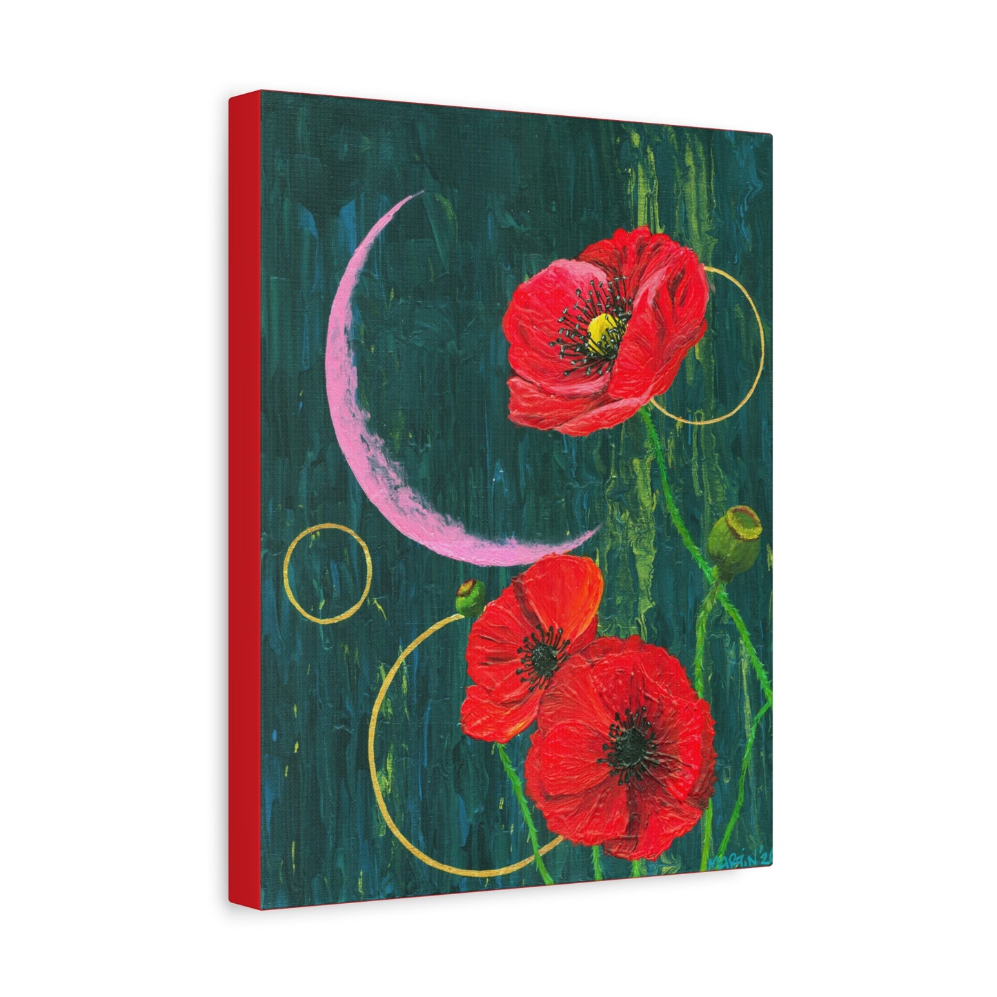 "Poppies" Matte Canvas, Stretched, 1.25"