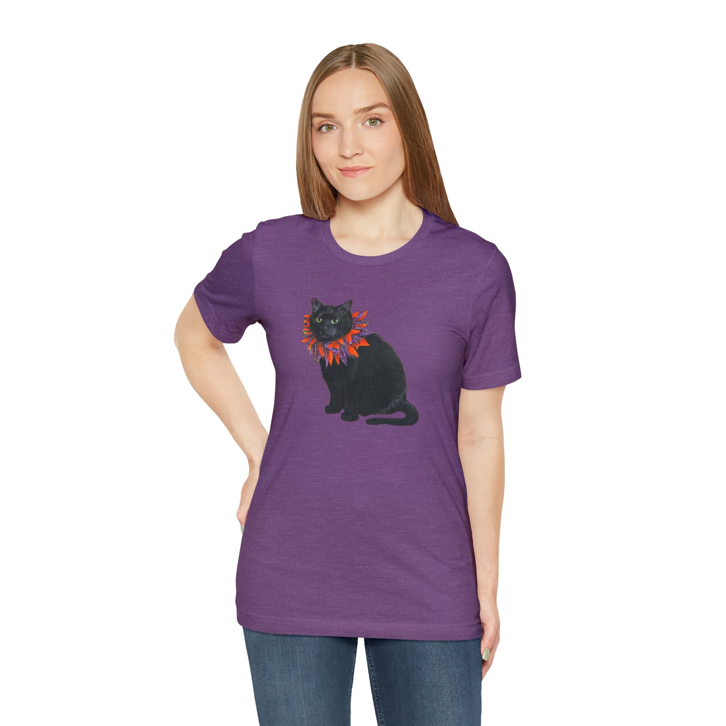 12 the Magical Halloween Cat Unisex Jersey Short Sleeve Tee