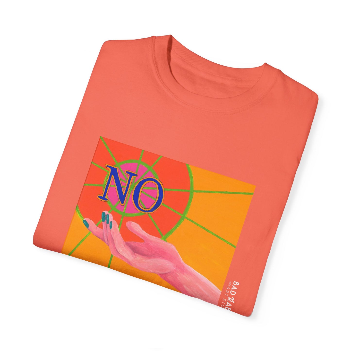 "NO" Hand Unisex Garment-Dyed T-shirt