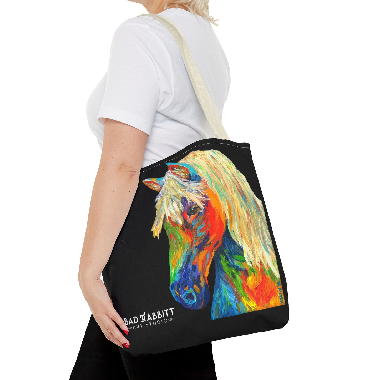 Rainbow Horse Tote Bag (AOP)