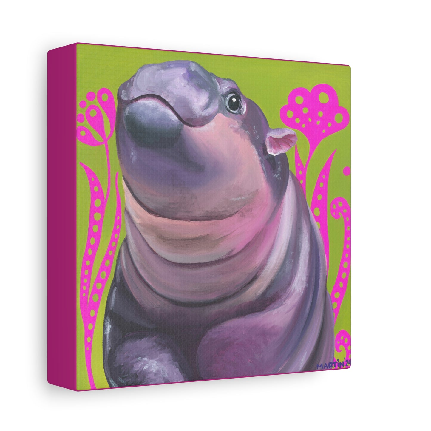 Moo Deng 2 Matte Canvas, Stretched, 1.25"