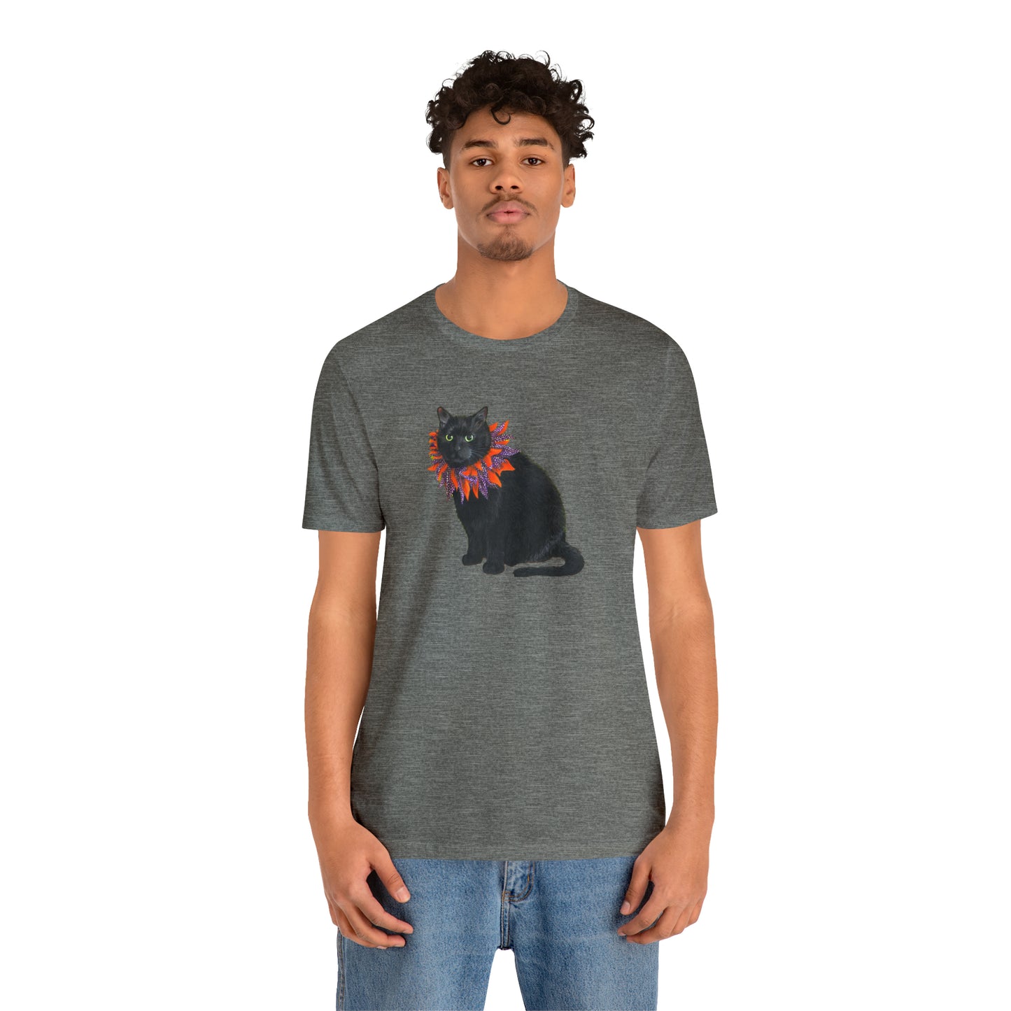 12 the Magical Halloween Cat Unisex Jersey Short Sleeve Tee