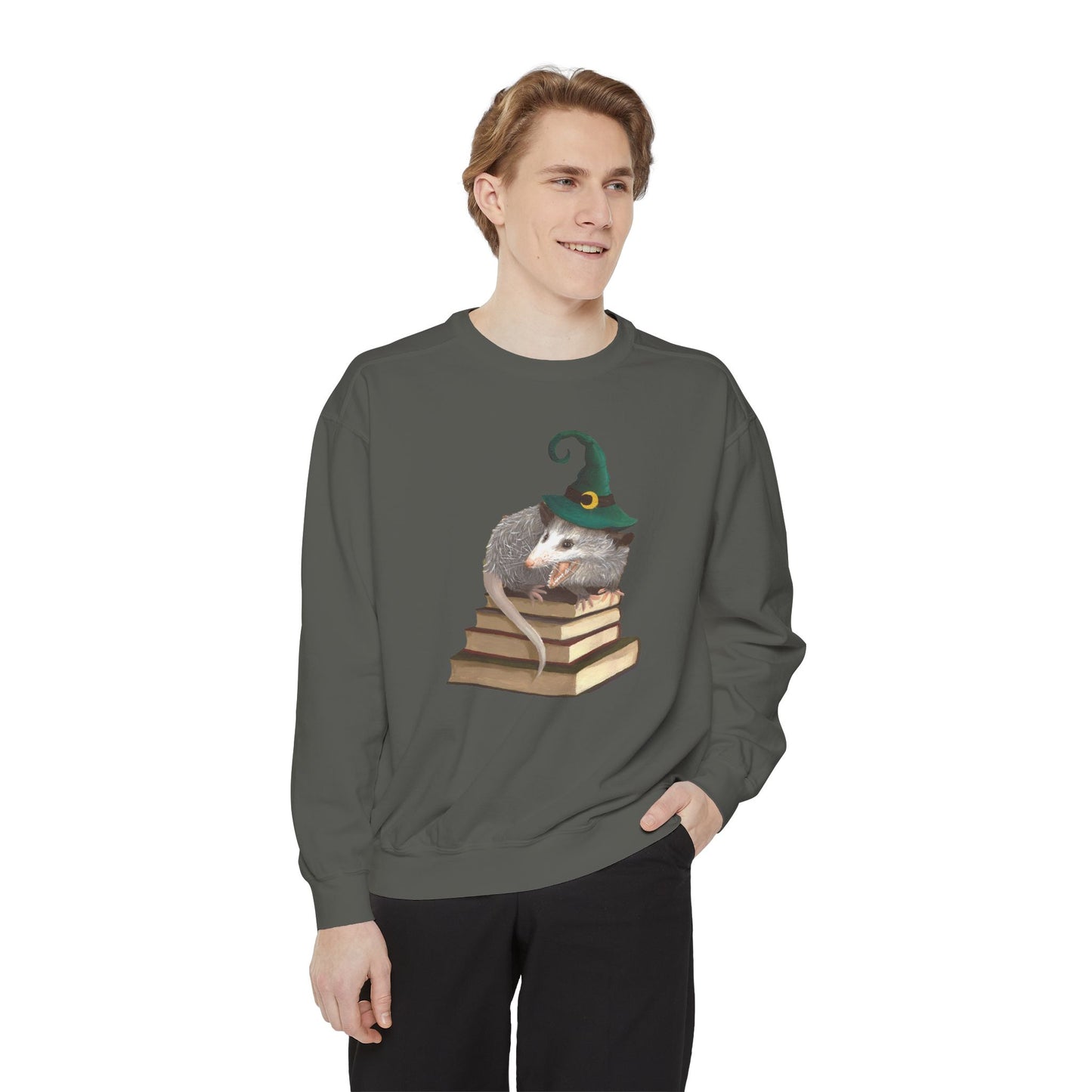 Opossum Witch Unisex Garment-Dyed Sweatshirt