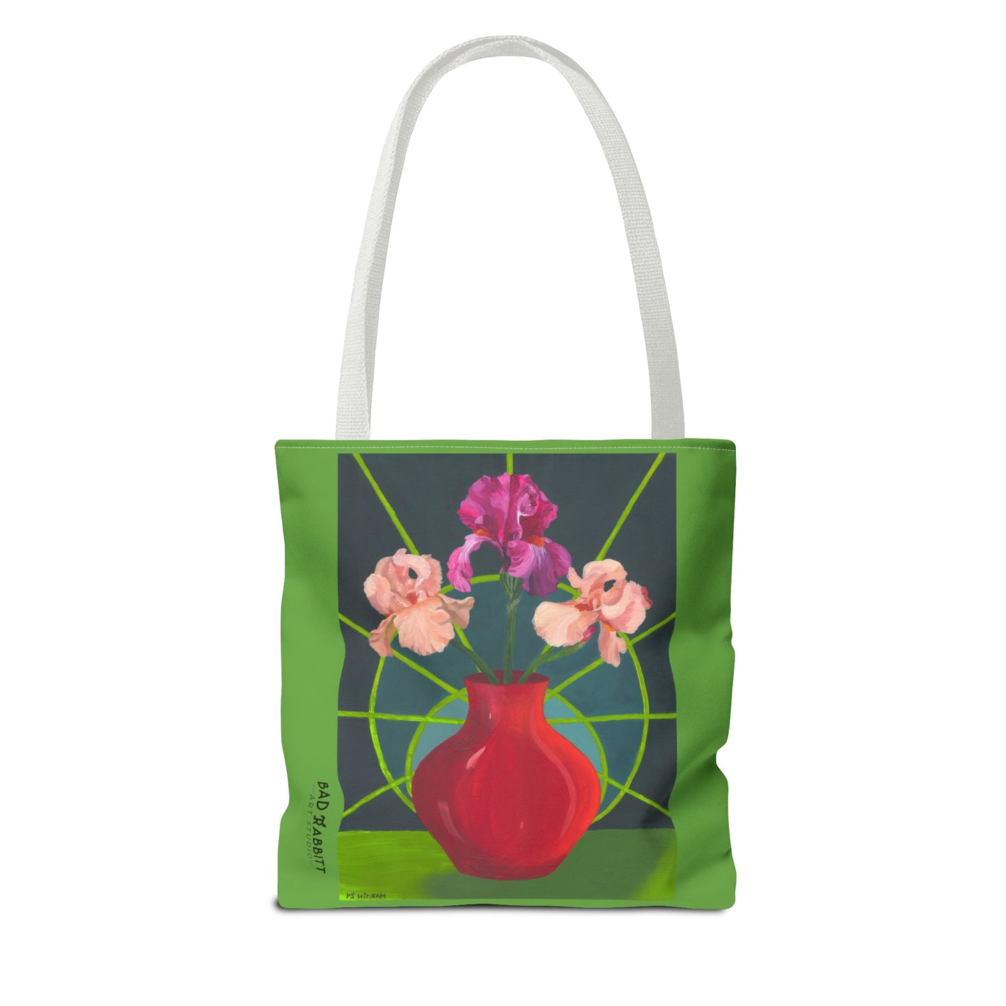 Three Pink Irises Tote Bag (AOP)