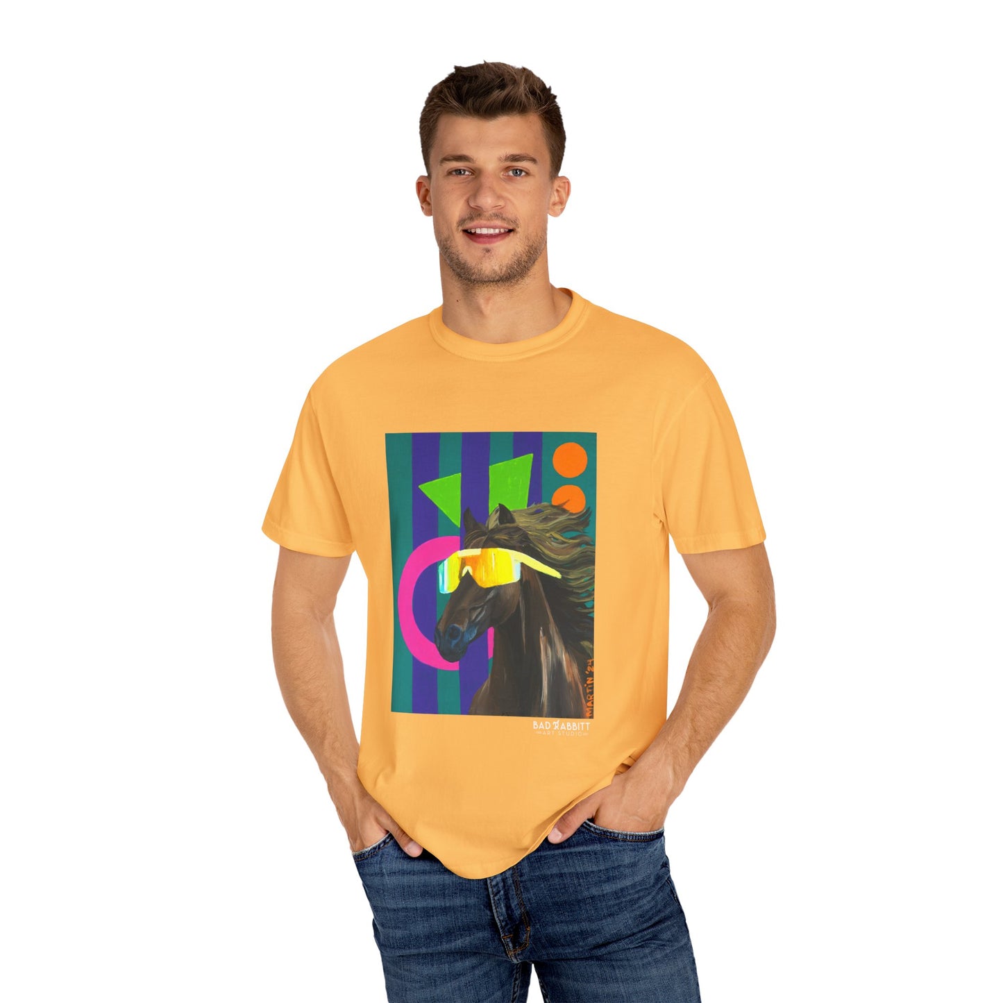 Dude Bro Horse Unisex Garment-Dyed T-shirt
