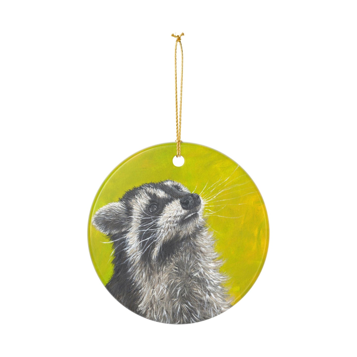 Derpy Raccoon Ceramic Ornaments (2-Side Print)