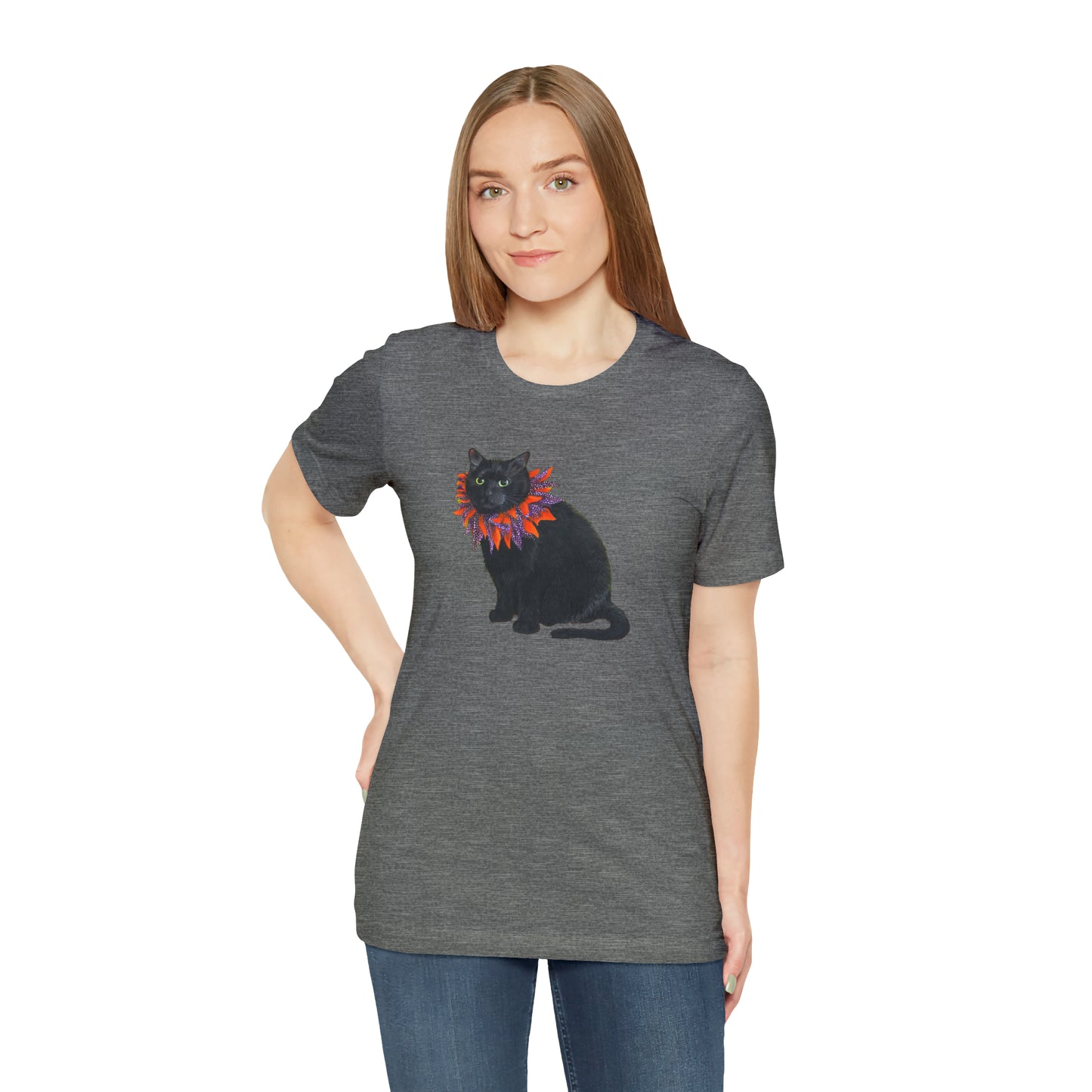 12 the Magical Halloween Cat Unisex Jersey Short Sleeve Tee