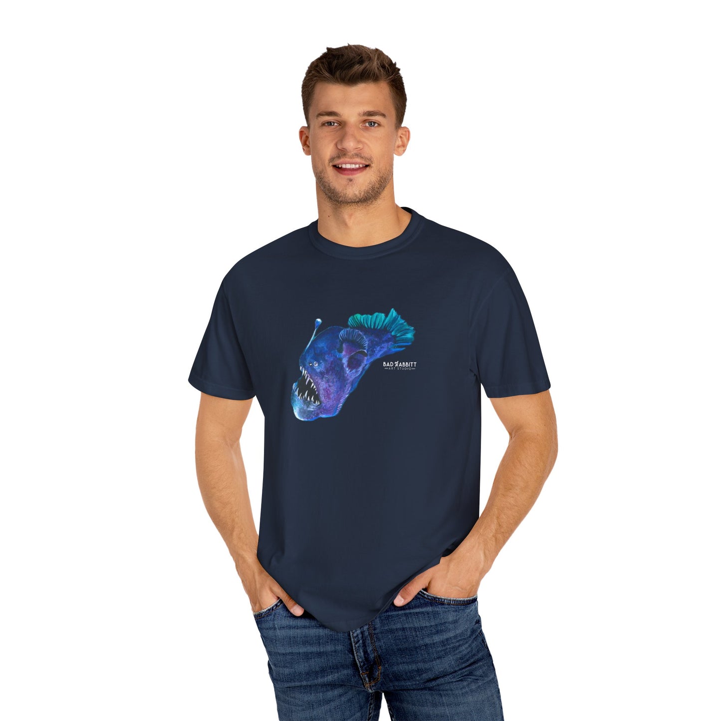Angler Fish Unisex Garment-Dyed T-shirt