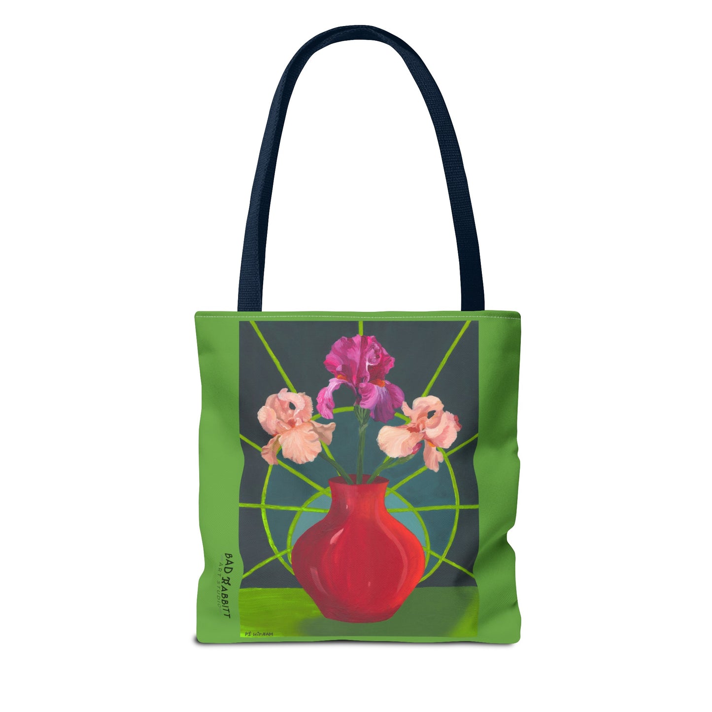 Three Pink Irises Tote Bag (AOP)