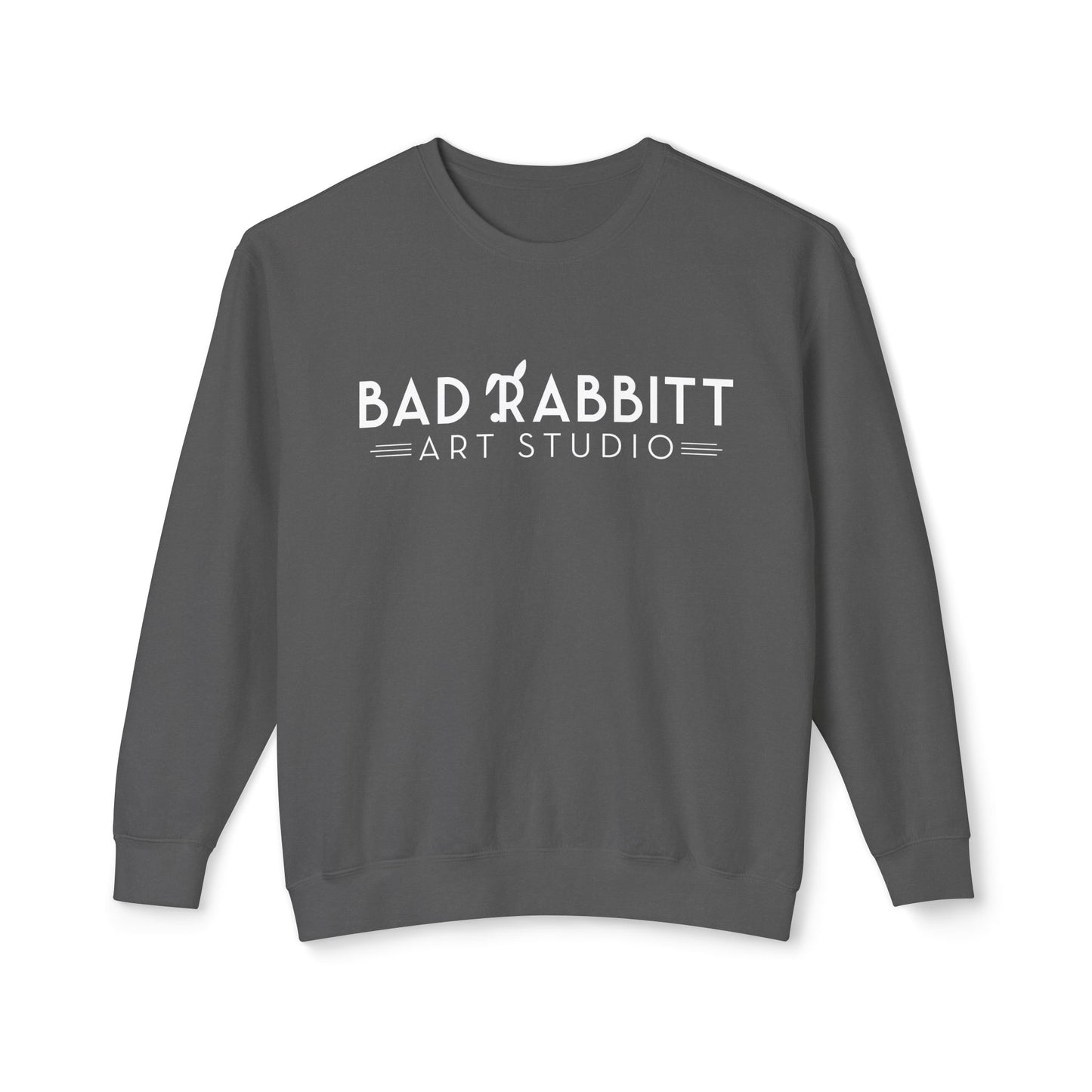 "Bad Rabbitt Art Studio" Unisex Lightweight Crewneck Sweatshirt