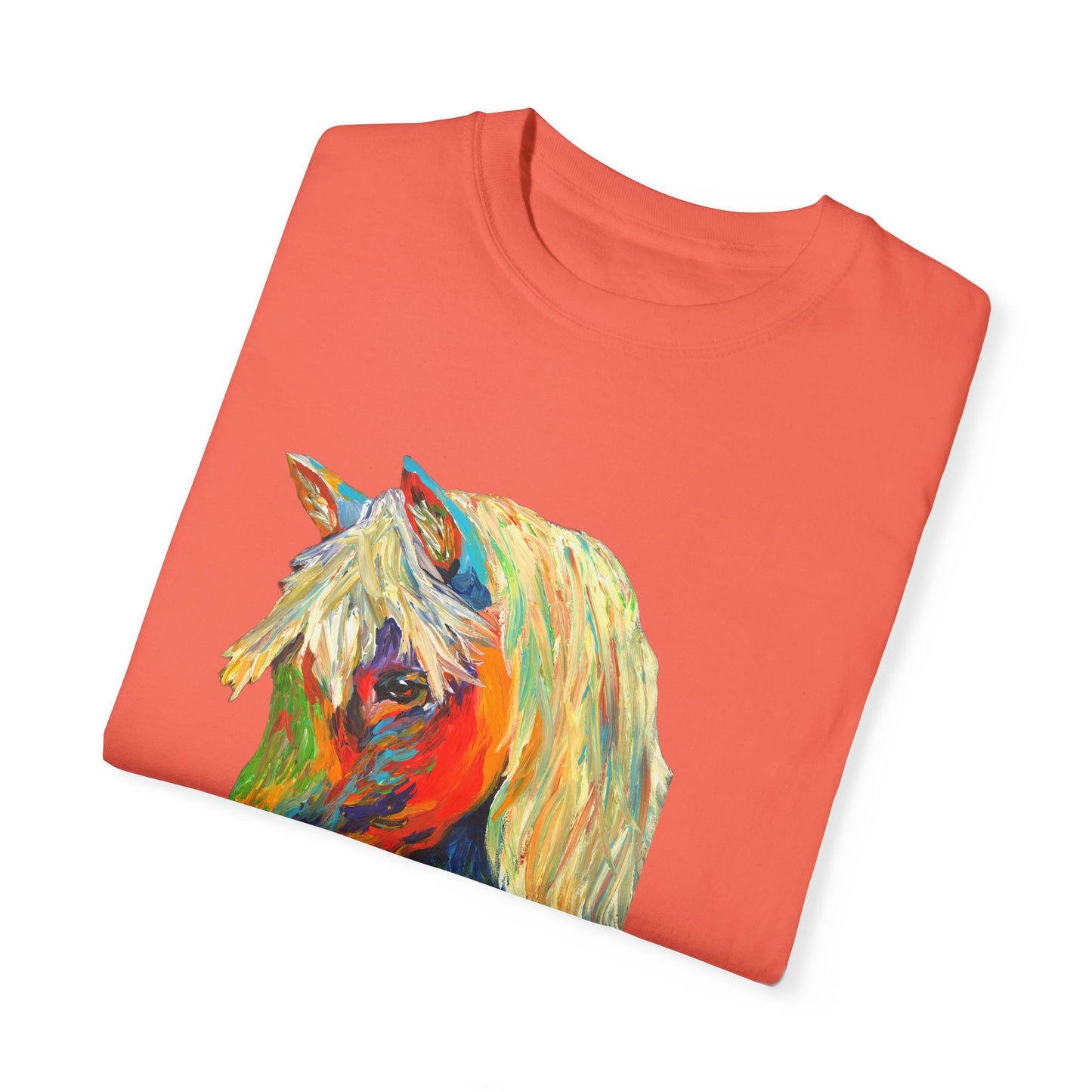 Rainbow Horse Unisex Garment-Dyed T-shirt