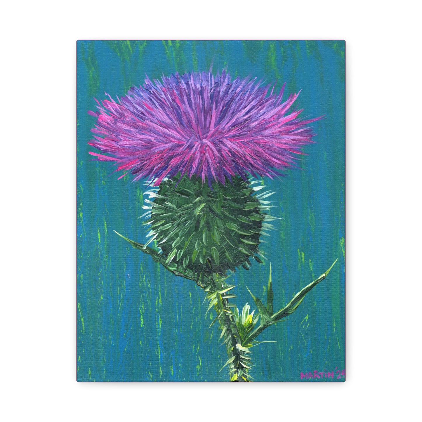 Messy Thistle Matte Canvas, Stretched, 1.25"