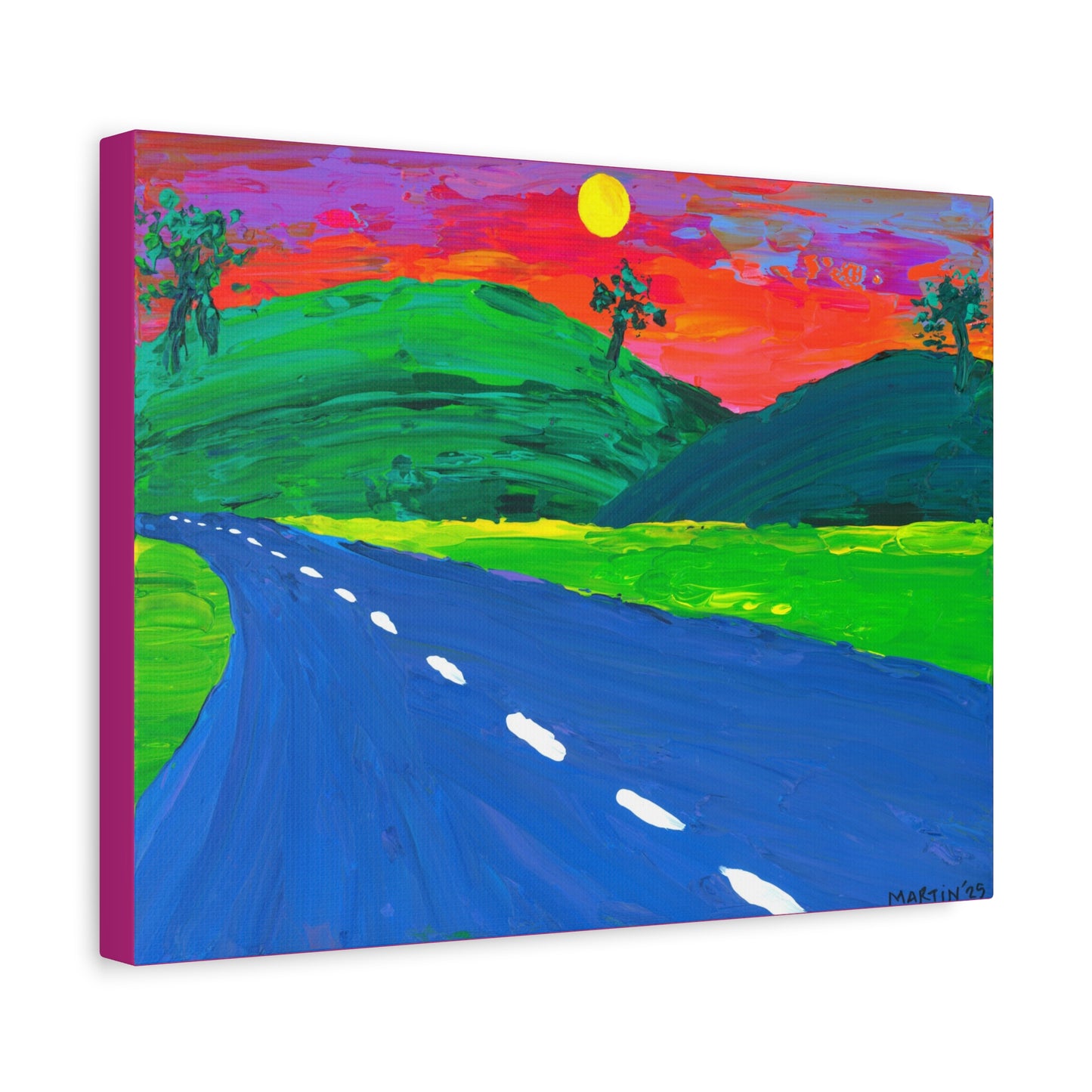 Neon Road Matte Canvas, Stretched, 1.25"