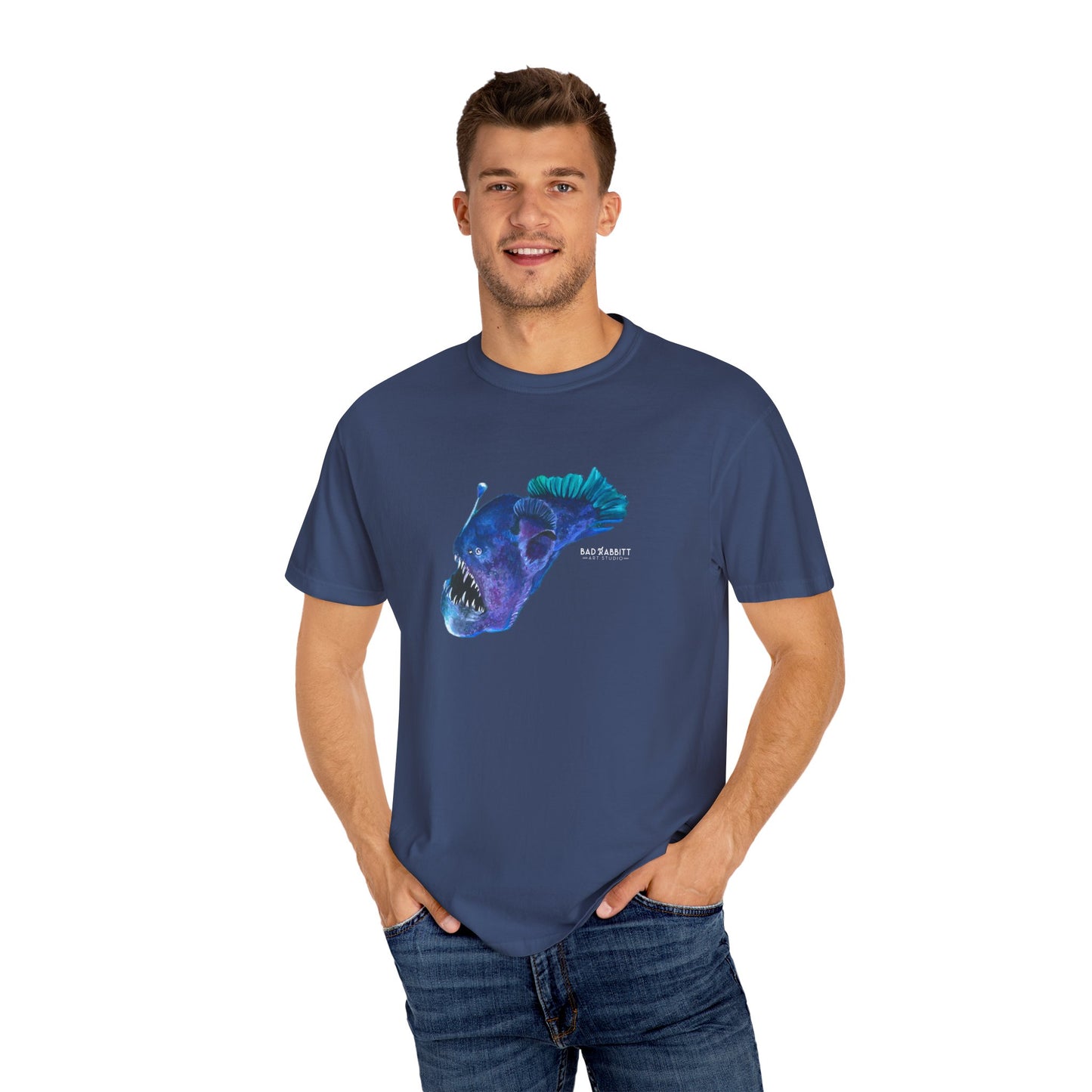 Angler Fish Unisex Garment-Dyed T-shirt