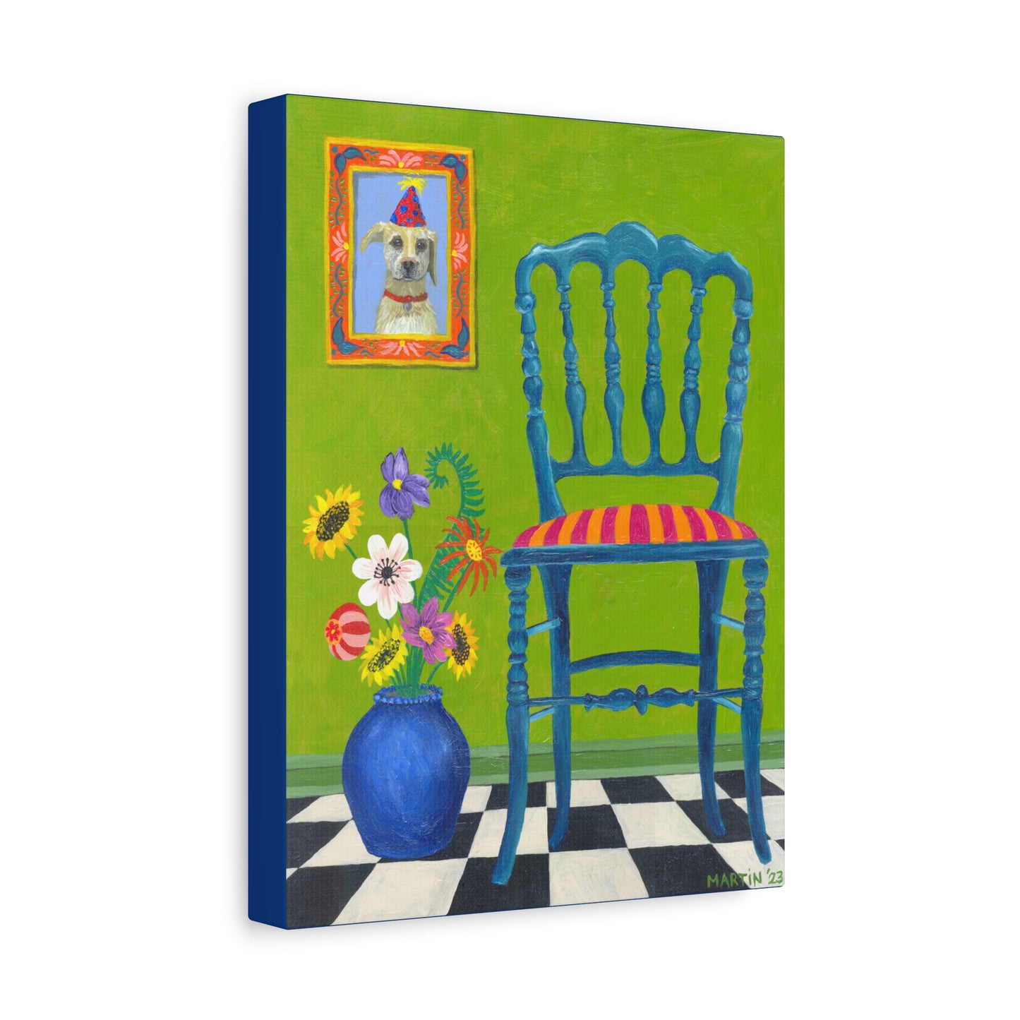 Teal Chair Canvas Gallery Wrap