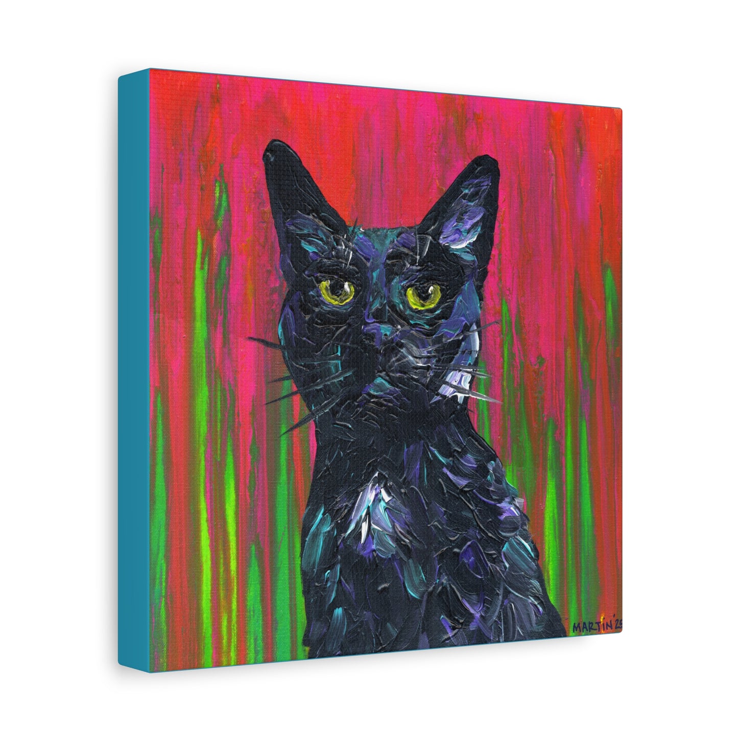 Abstract Black Cat Matte Canvas, Stretched, 1.25"