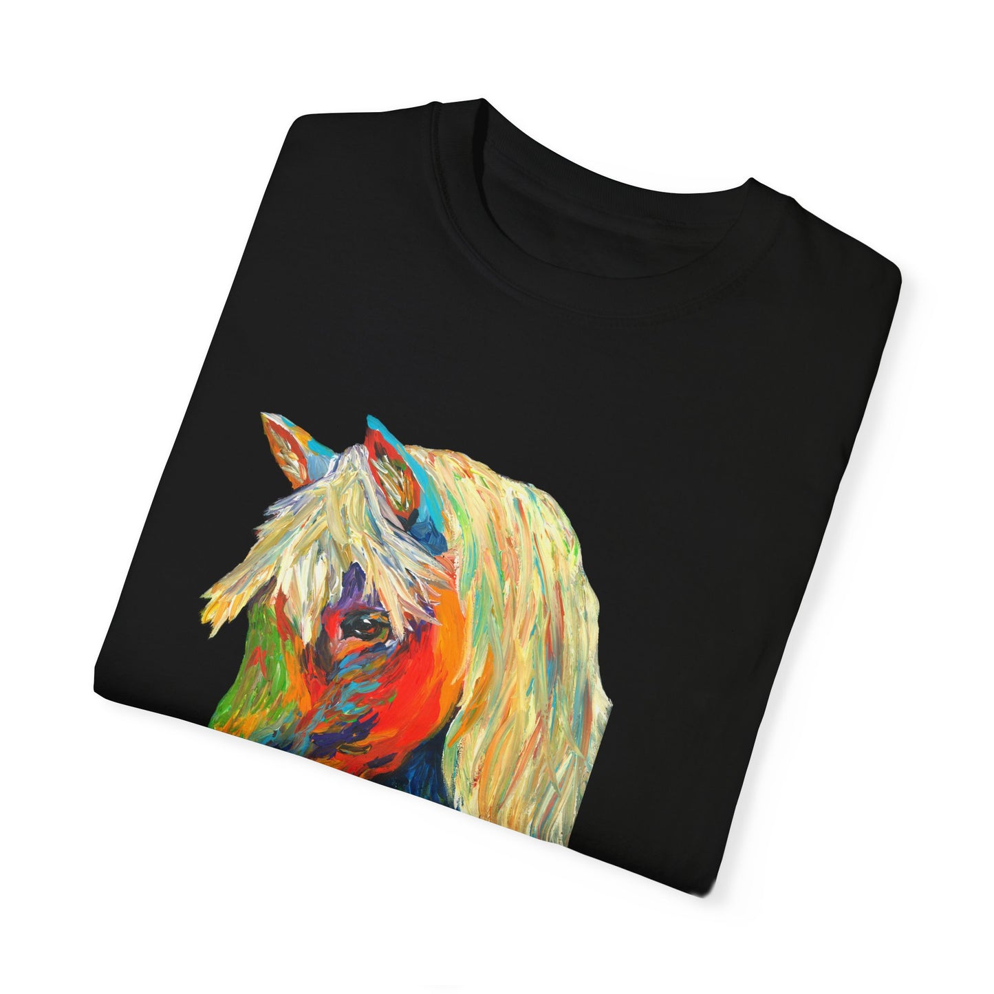 Rainbow Horse Unisex Garment-Dyed T-shirt