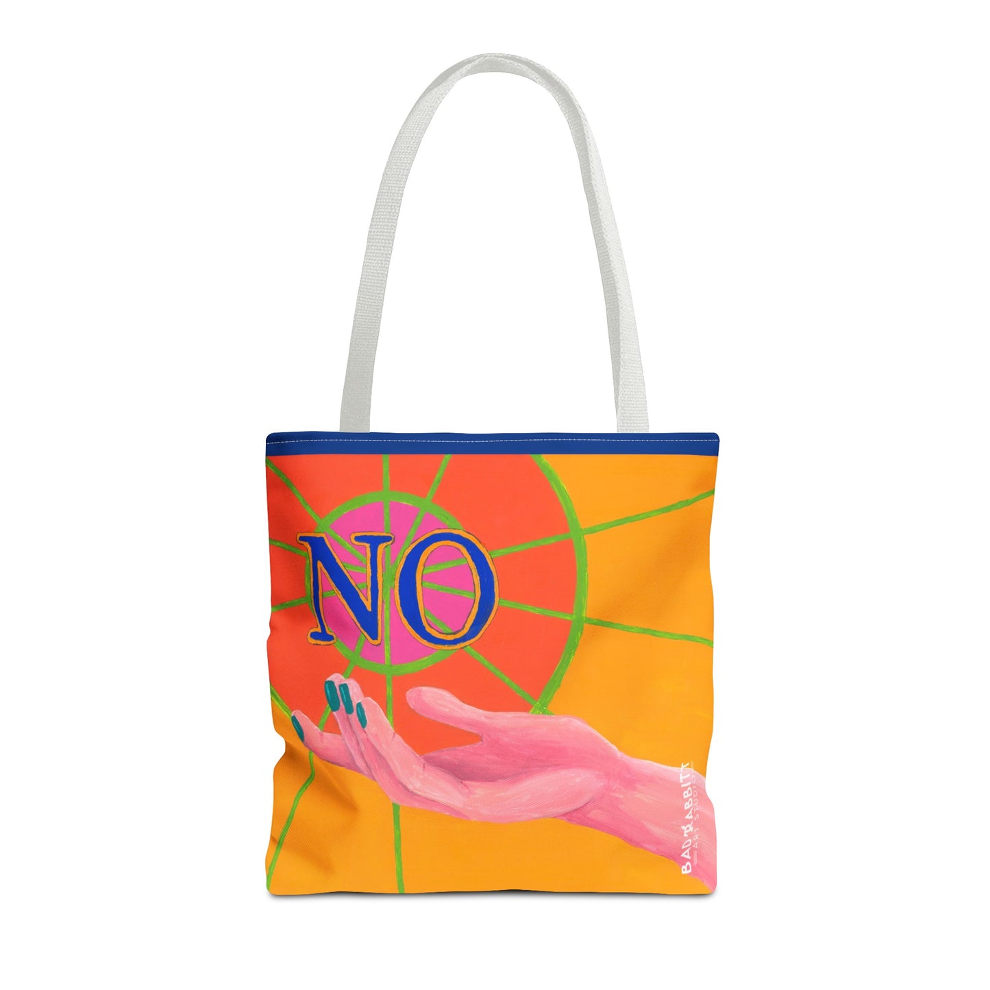 "No" Hand Tote Bag (AOP)