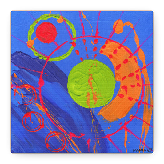 "Cobalt Abstract" Matte Canvas, Stretched, 1.25"