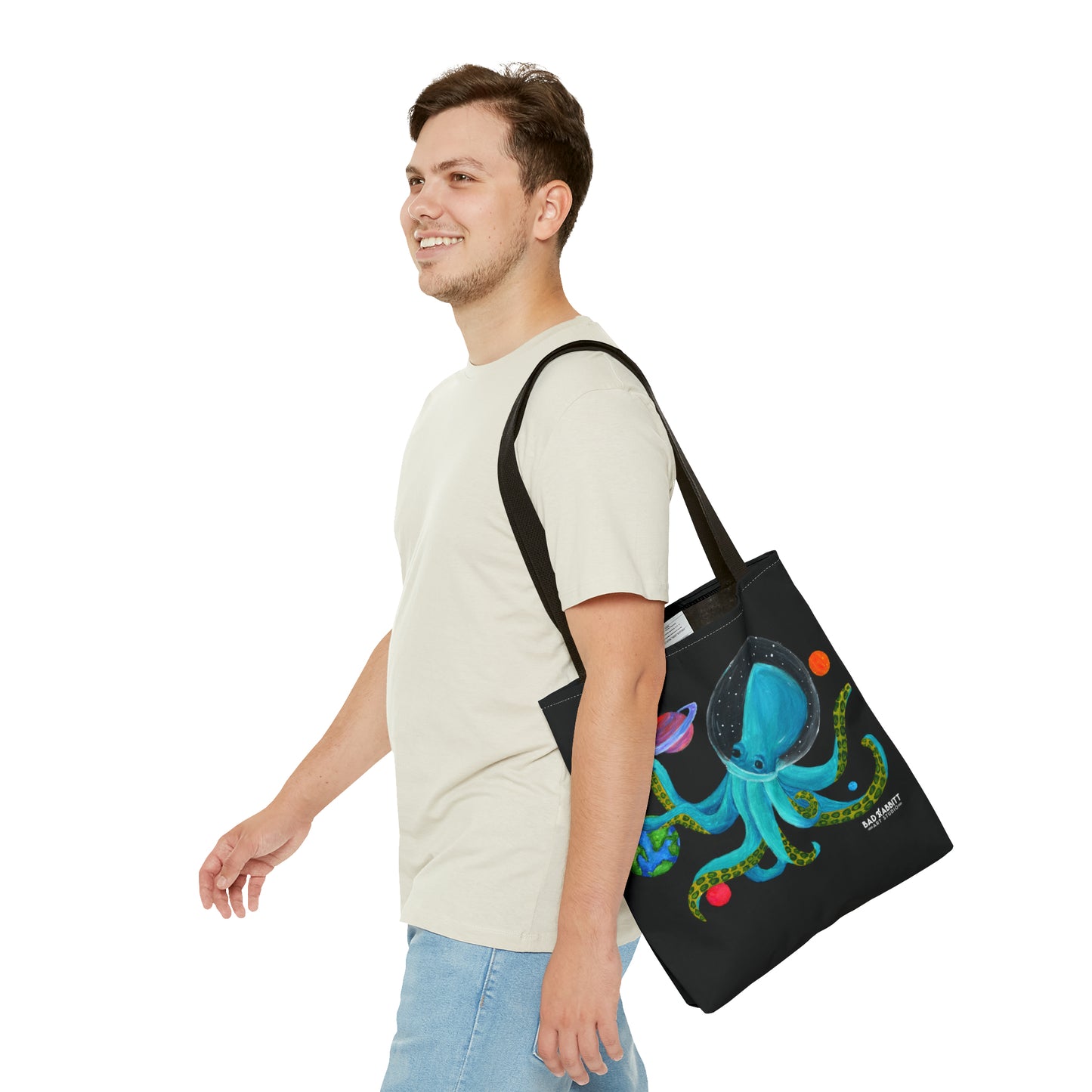 Octopus in Space Tote Bag (AOP)