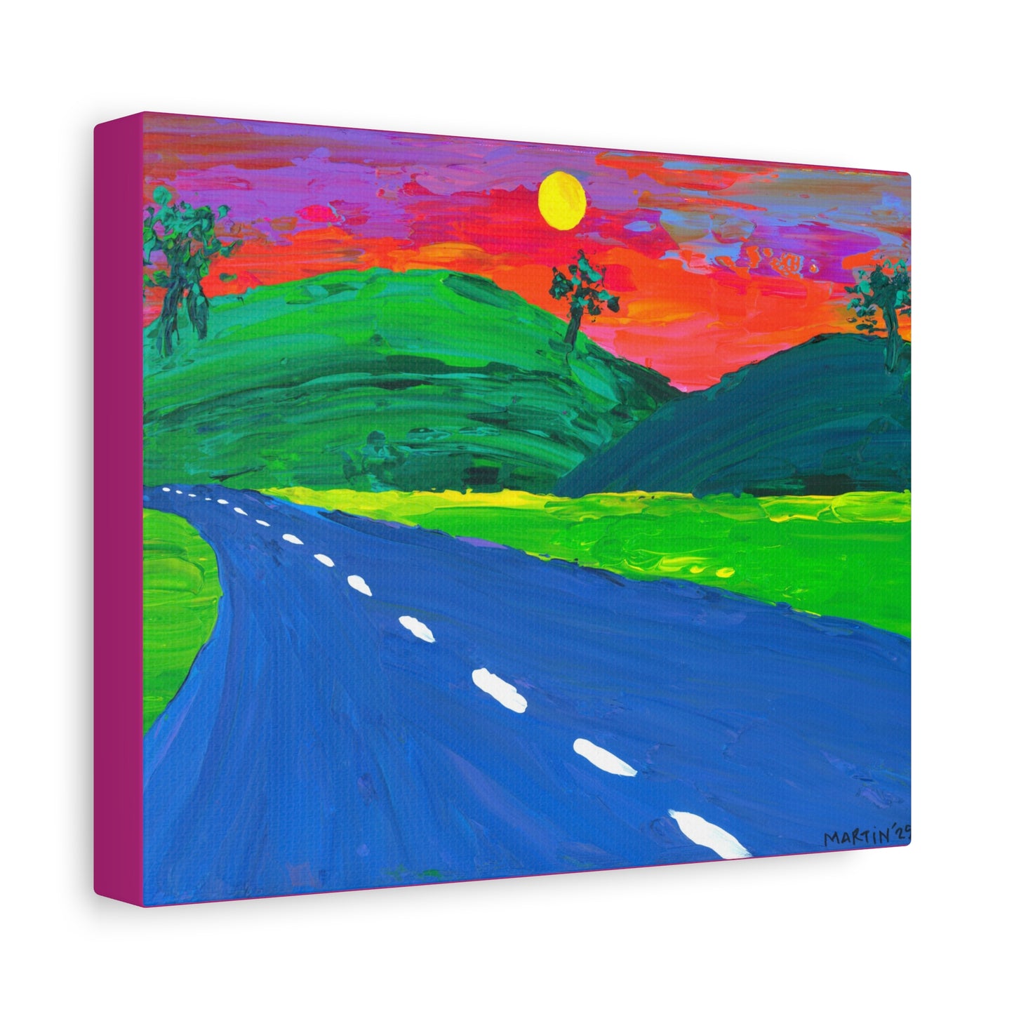 Neon Road Matte Canvas, Stretched, 1.25"