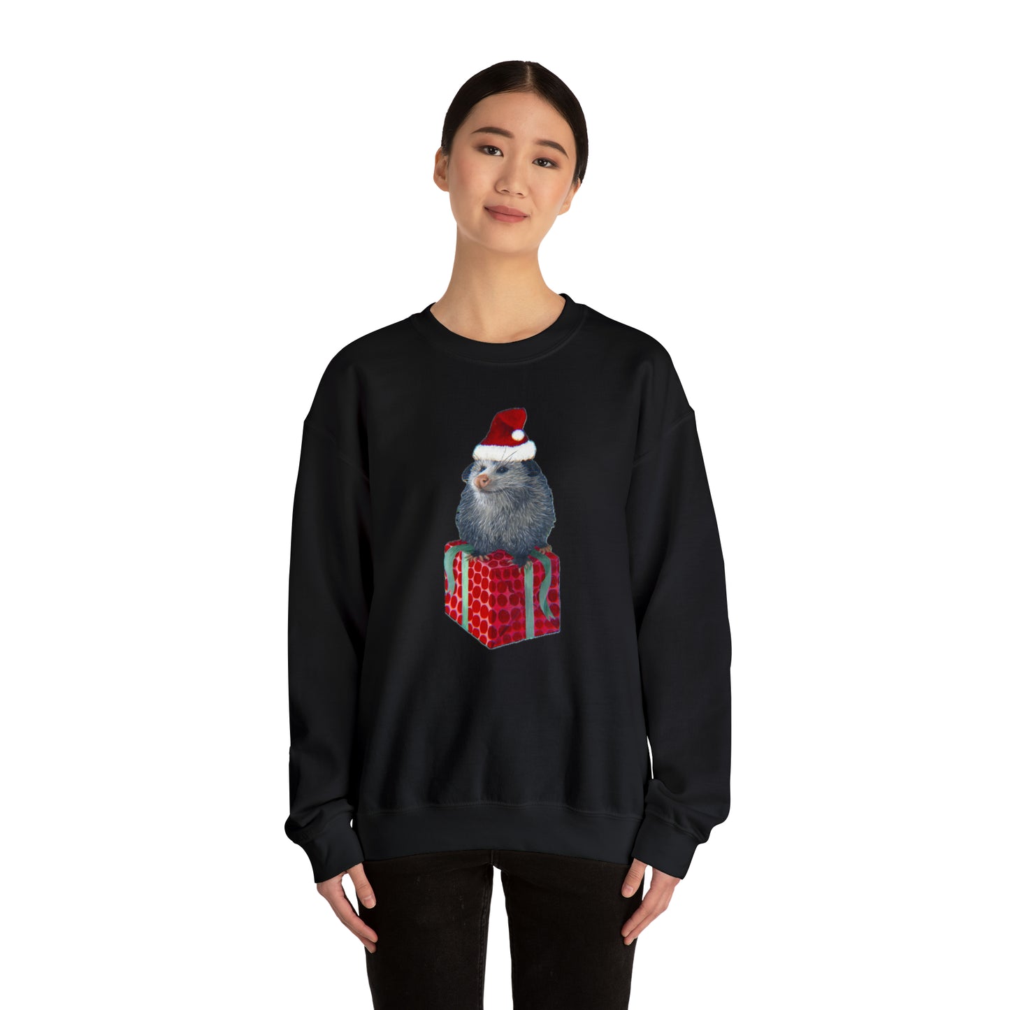 Christmas Opossum Unisex Heavy Blend™ Crewneck Sweatshirt