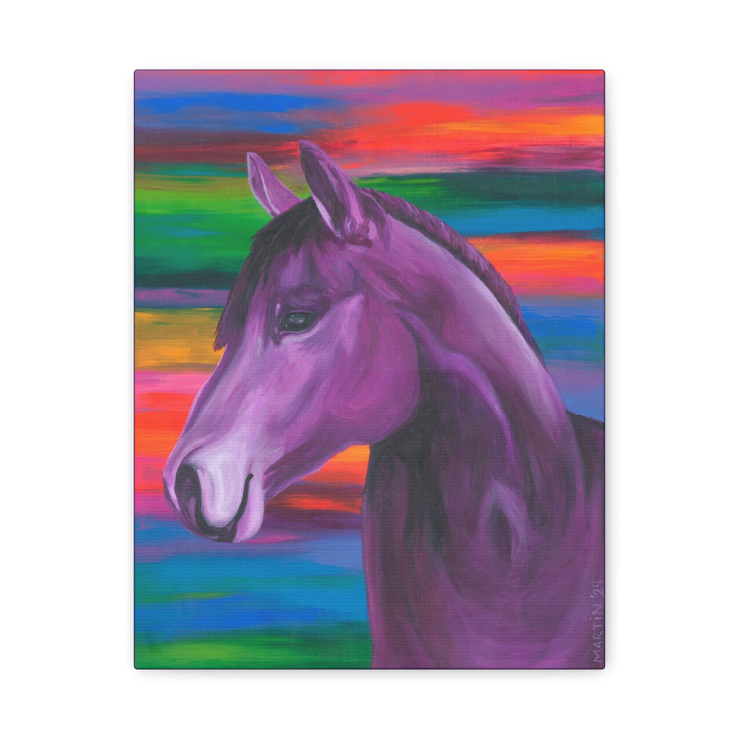 Purple Horse Canvas Gallery Wrap