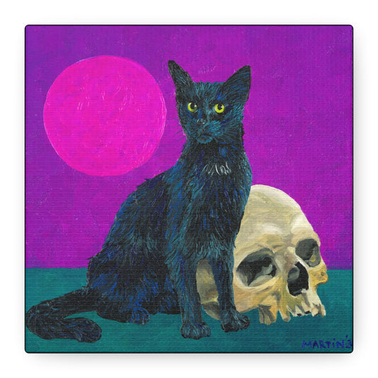 Gene Parmesan with the Skull of Dave's Enemy Canvas Gallery Wrap