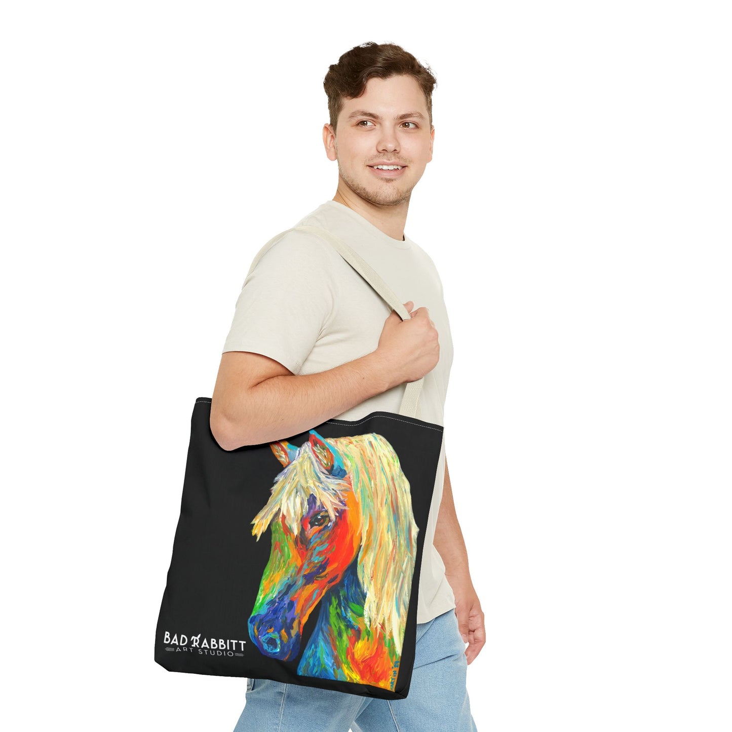 Rainbow Horse Tote Bag (AOP)
