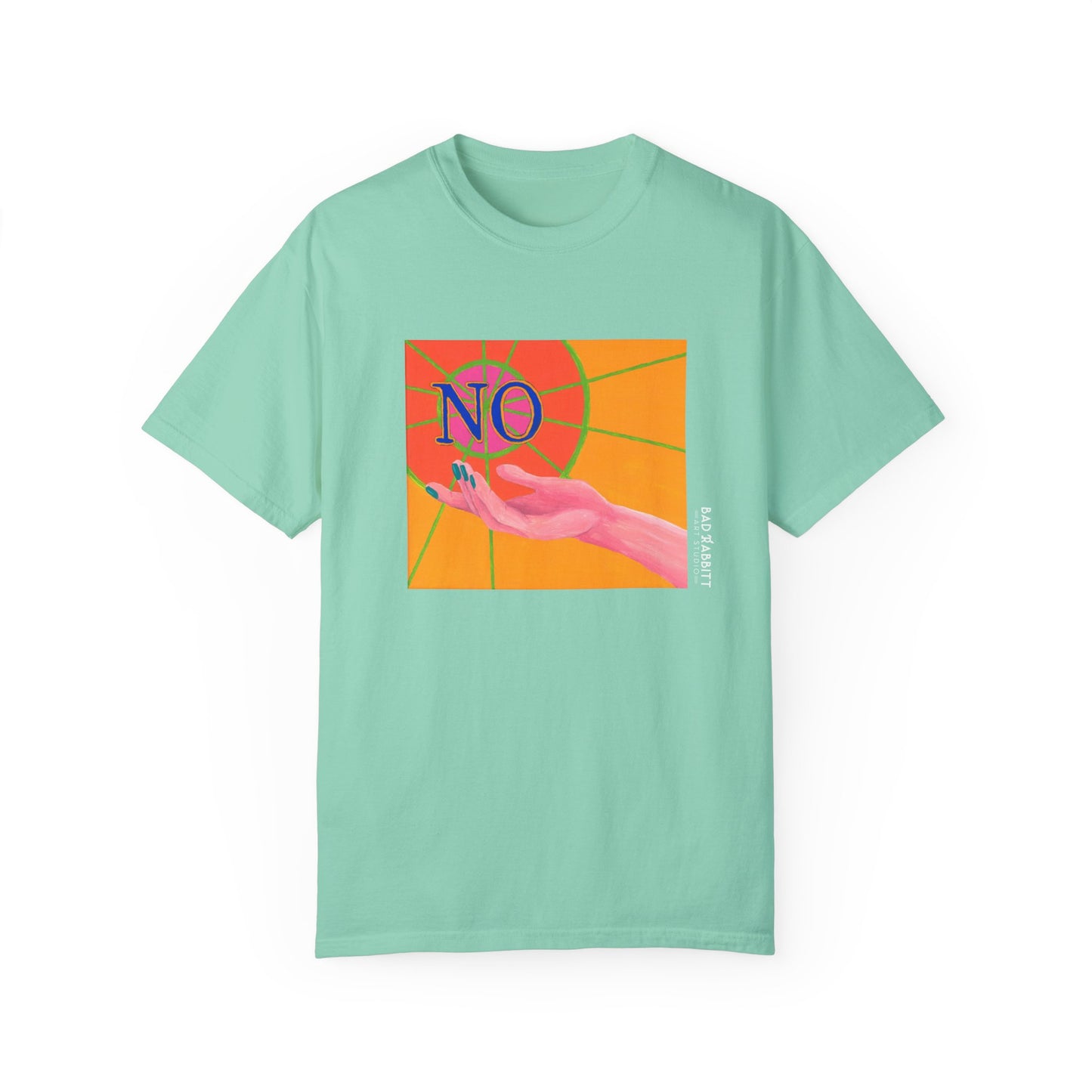 "NO" Hand Unisex Garment-Dyed T-shirt