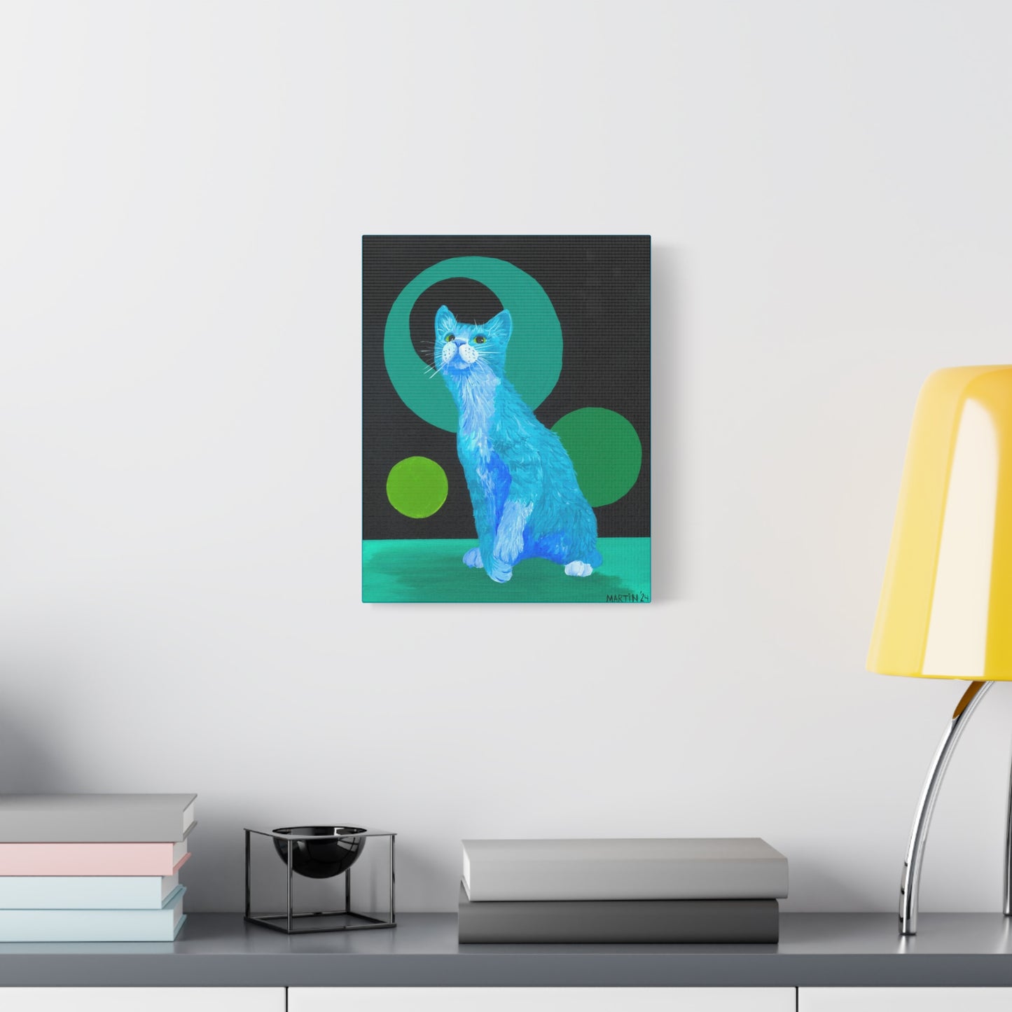 Teal Tabby Canvas Gallery Wrap