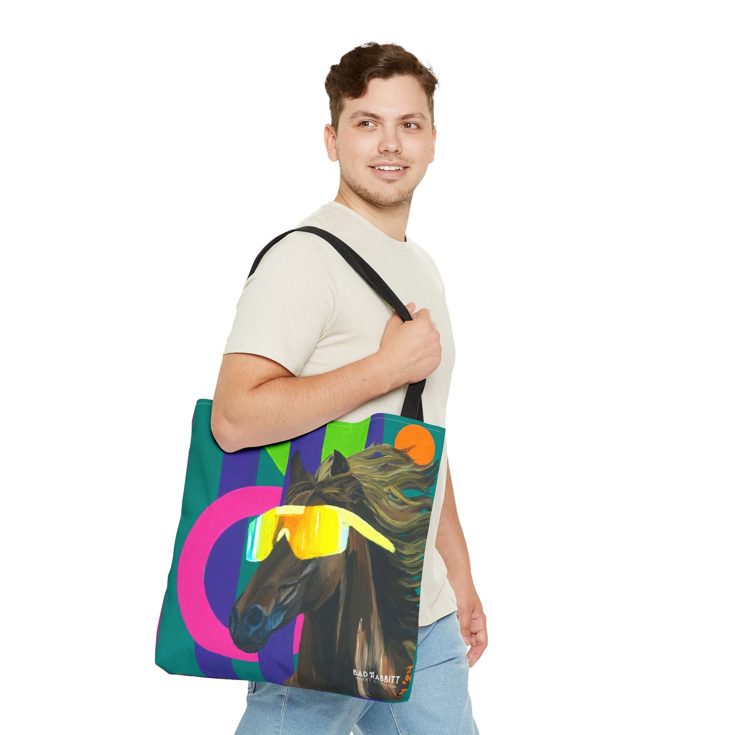 Dude Bro Horse Tote Bag (AOP)