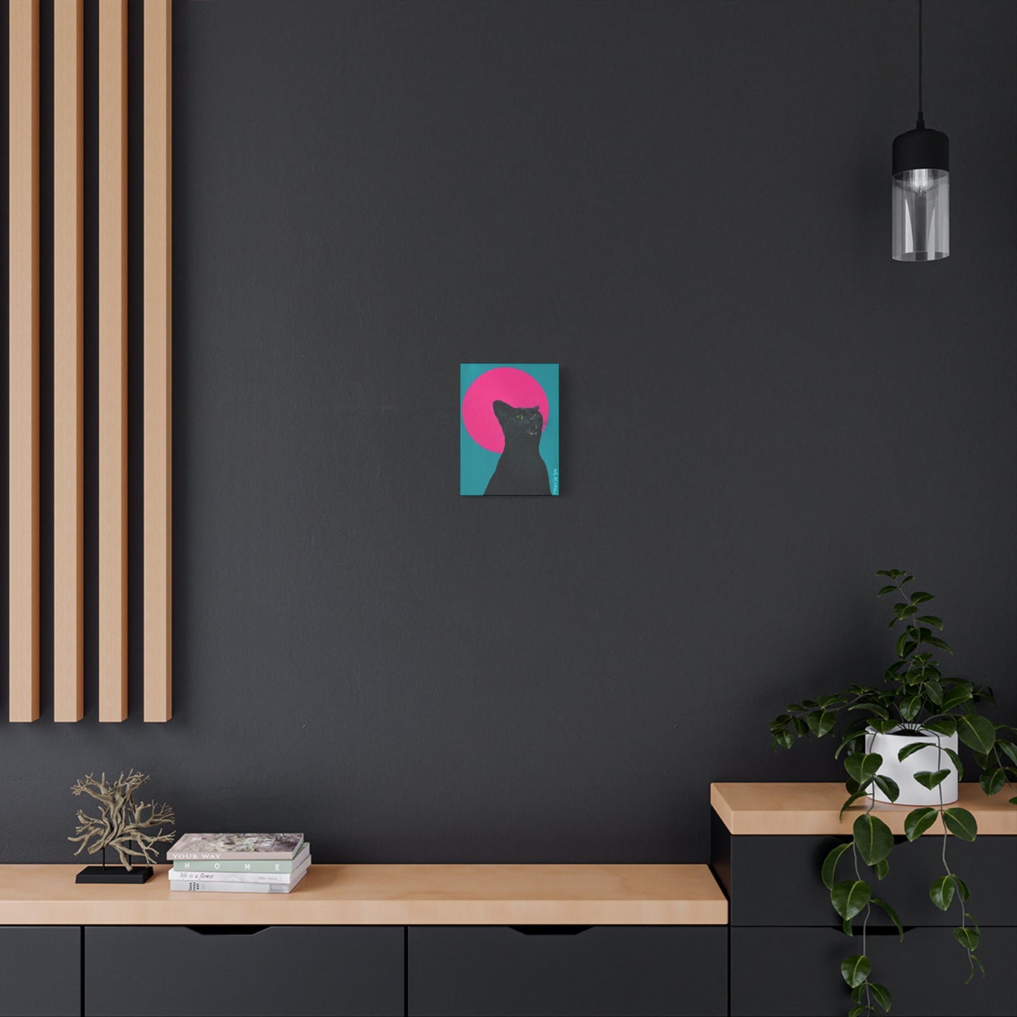 Black Cat Screm Canvas Gallery Wrap