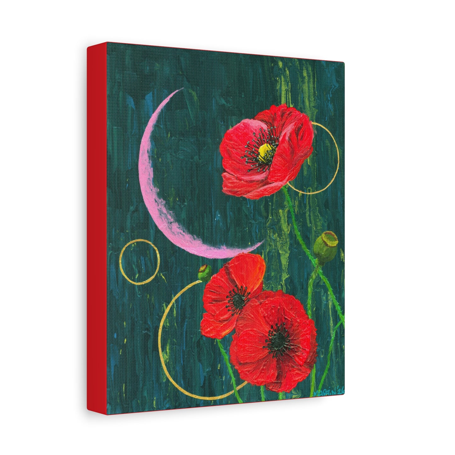 "Poppies" Matte Canvas, Stretched, 1.25"