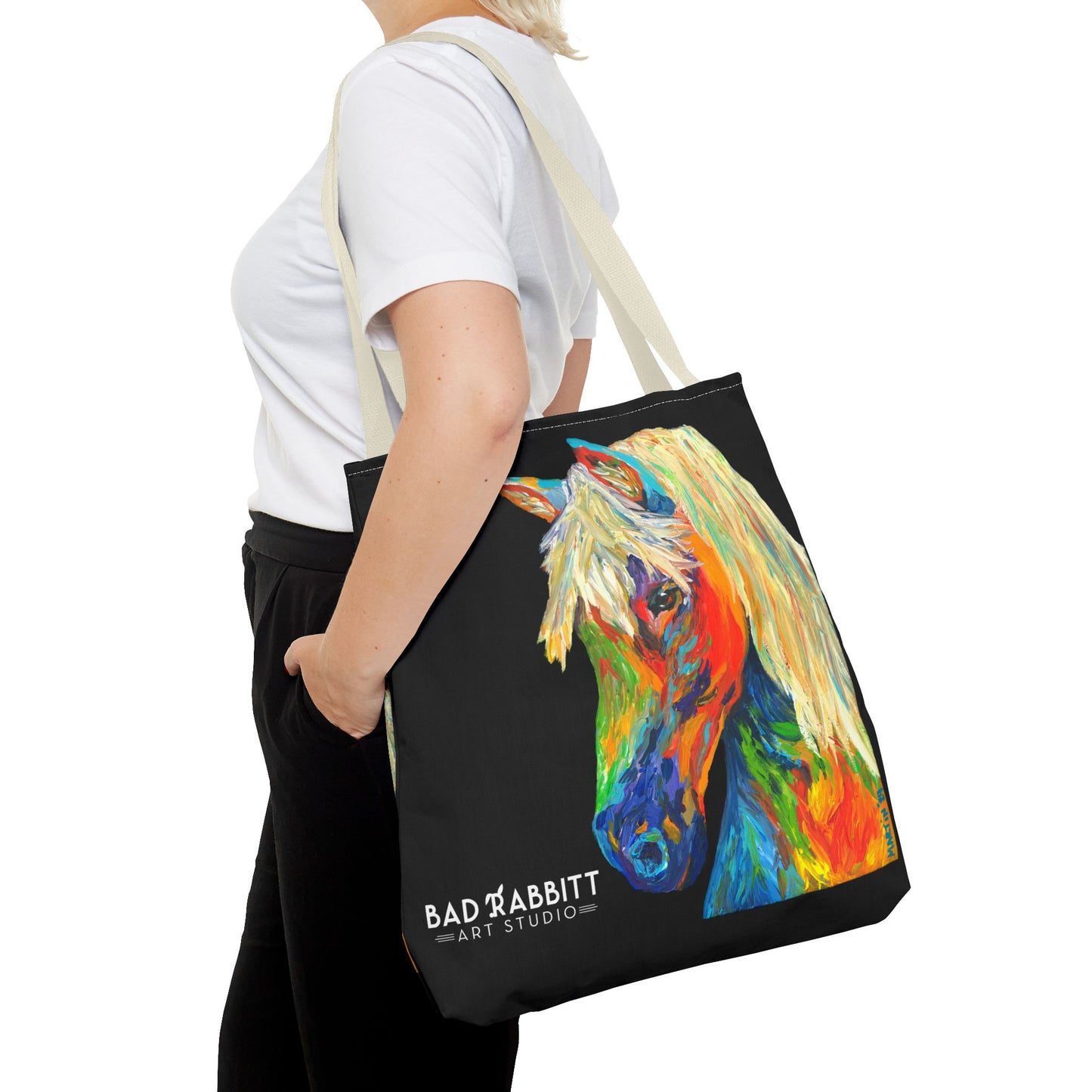 Rainbow Horse Tote Bag (AOP)