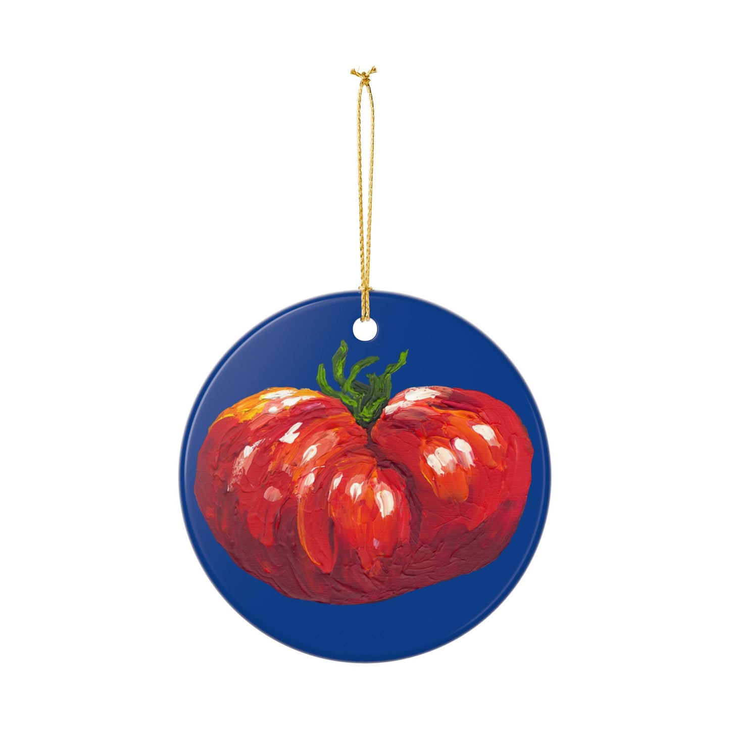 Juicy Tomato Ceramic Ornament (2-Side Print)
