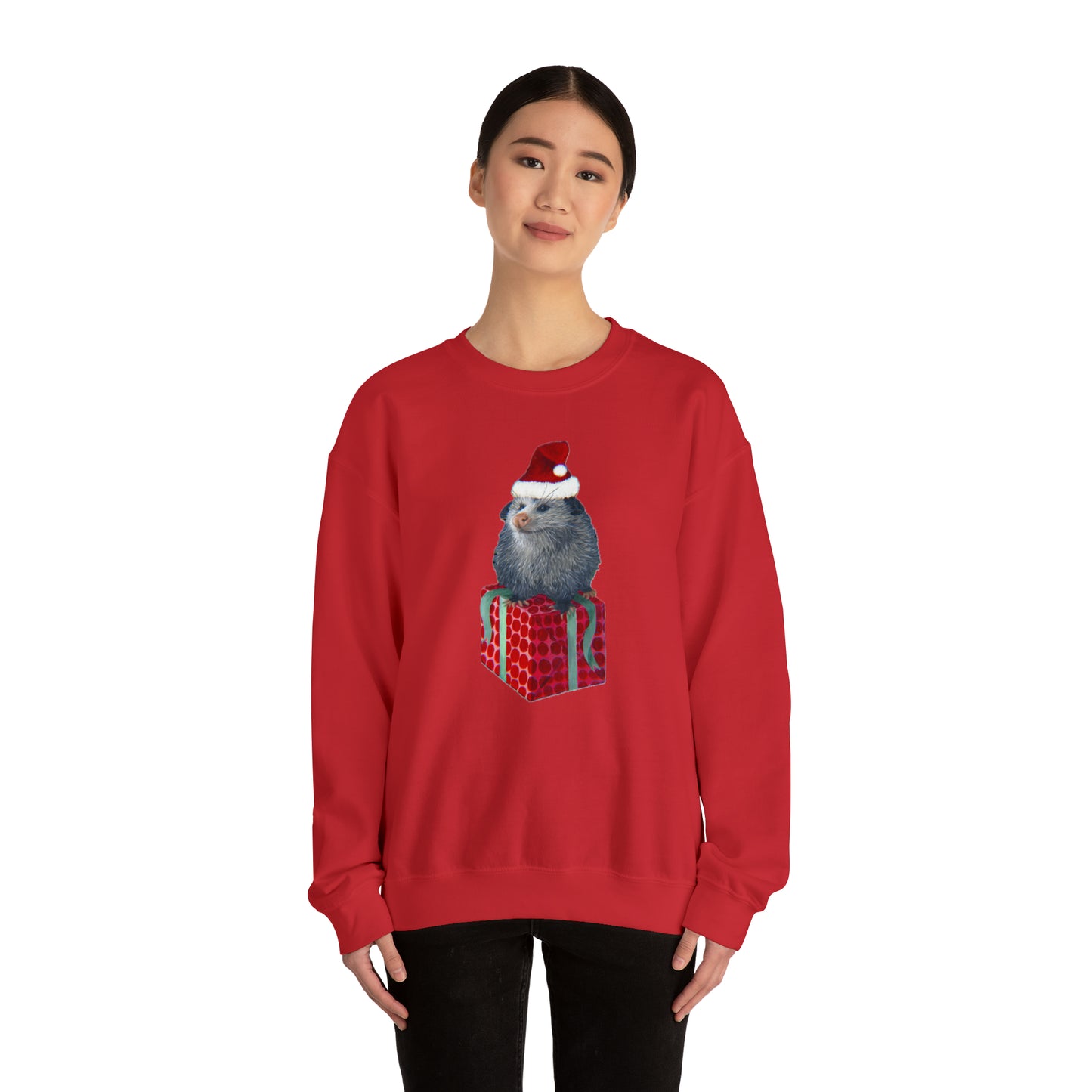 Christmas Opossum Unisex Heavy Blend™ Crewneck Sweatshirt