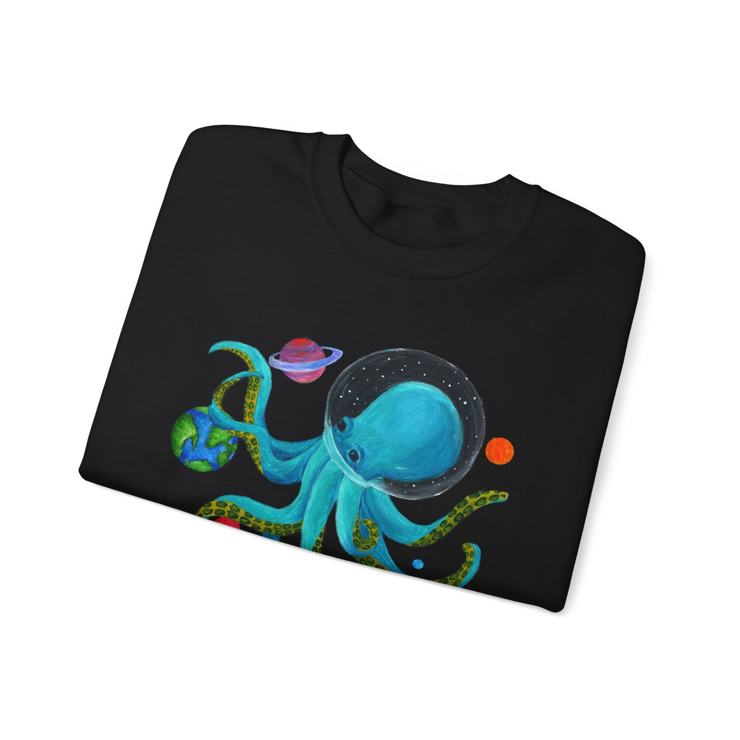 Octopus in Space Unisex Heavy Blend™ Crewneck Sweatshirt