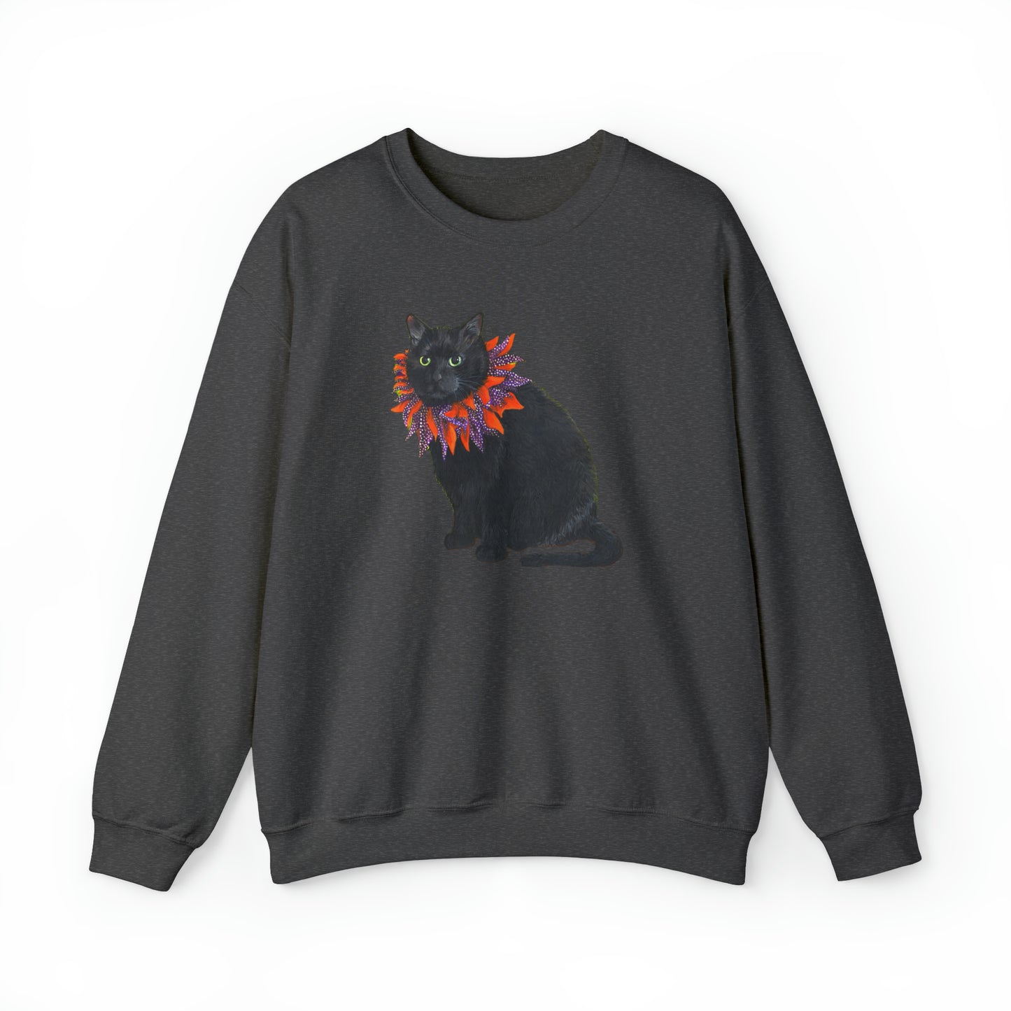 12 the Magical Halloween Cat Unisex Heavy Blend™ Crewneck Sweatshirt