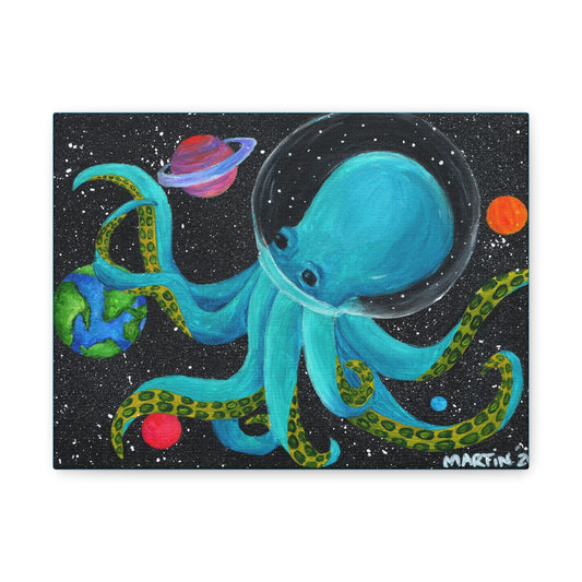 Octopus in Space - Canvas Gallery Wrap
