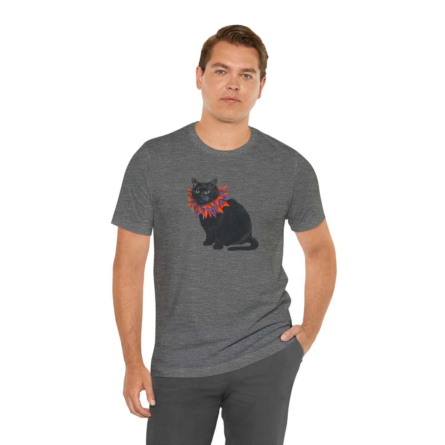 12 the Magical Halloween Cat Unisex Jersey Short Sleeve Tee